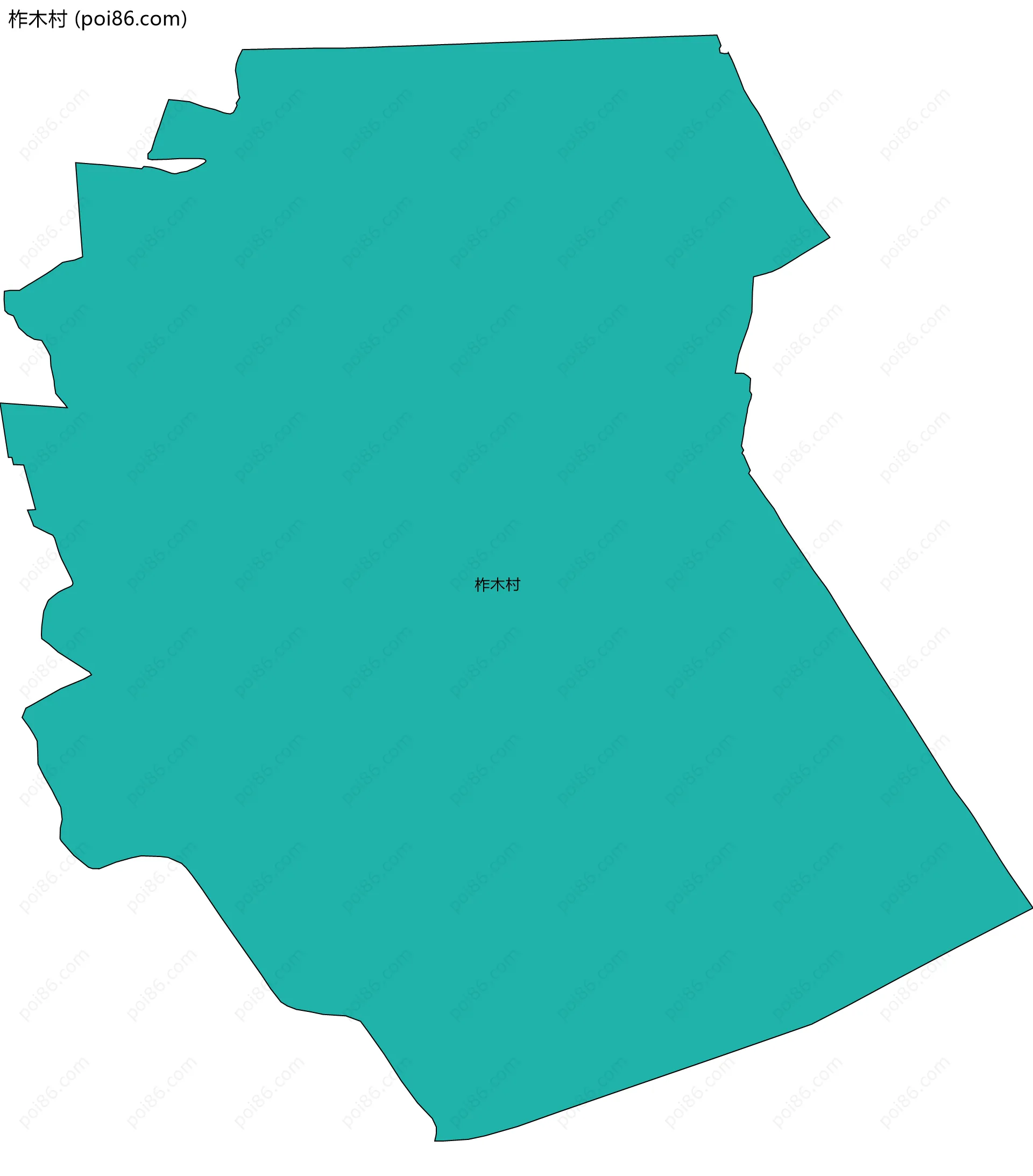 柞木村边界地图