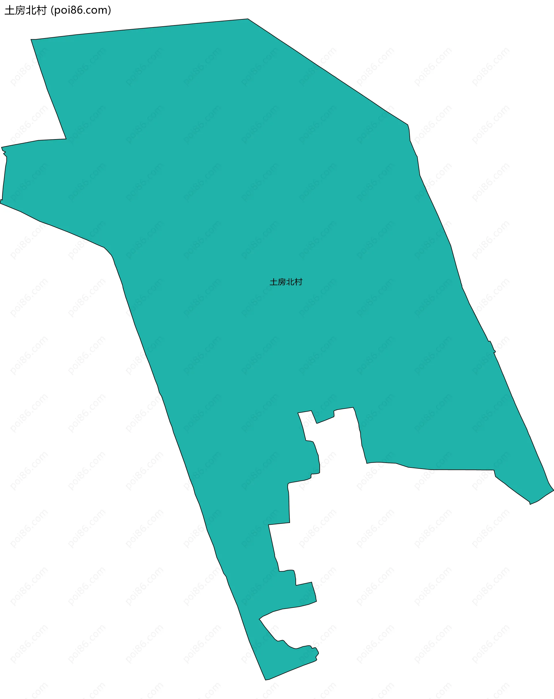 土房北村边界地图