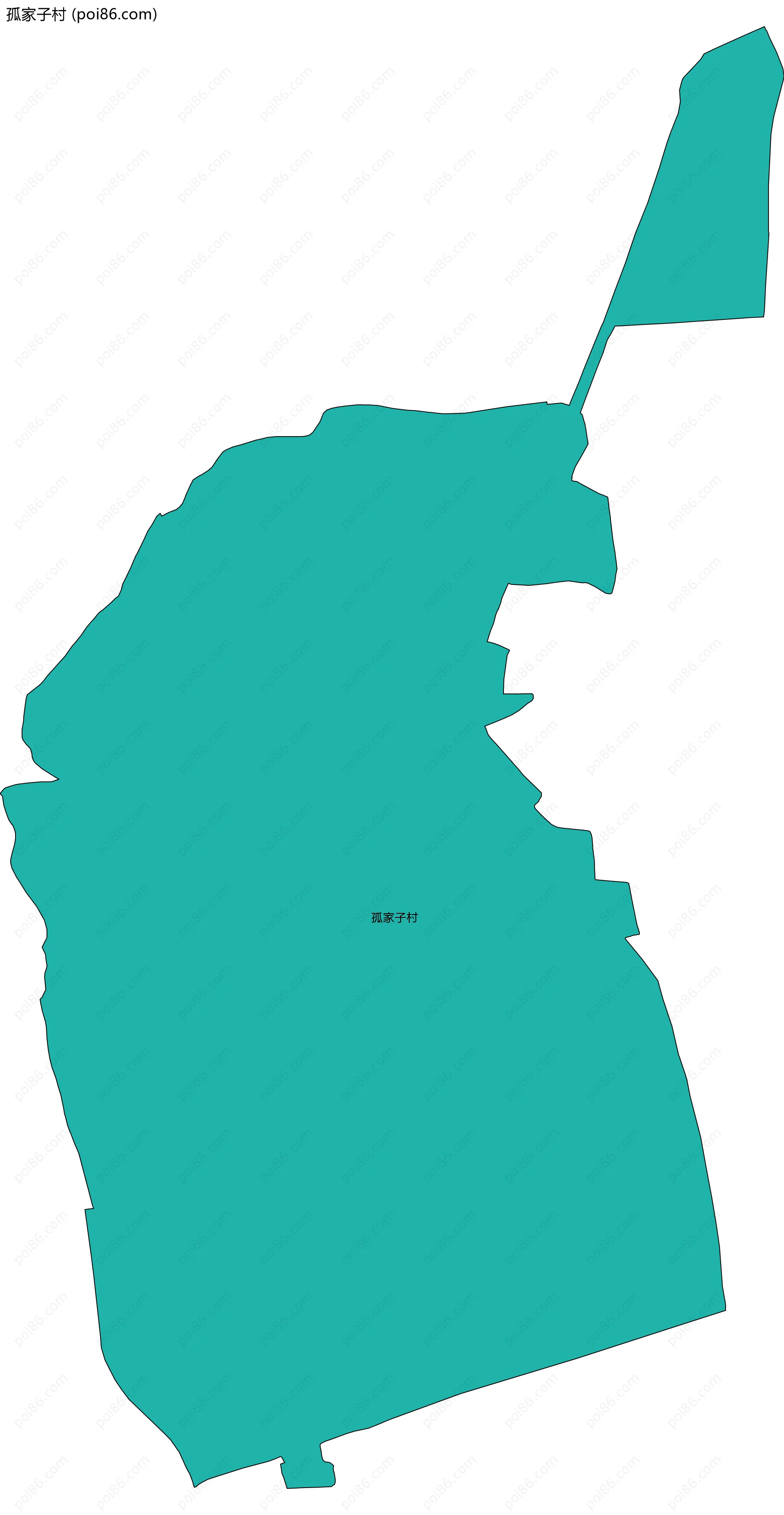 孤家子村边界地图