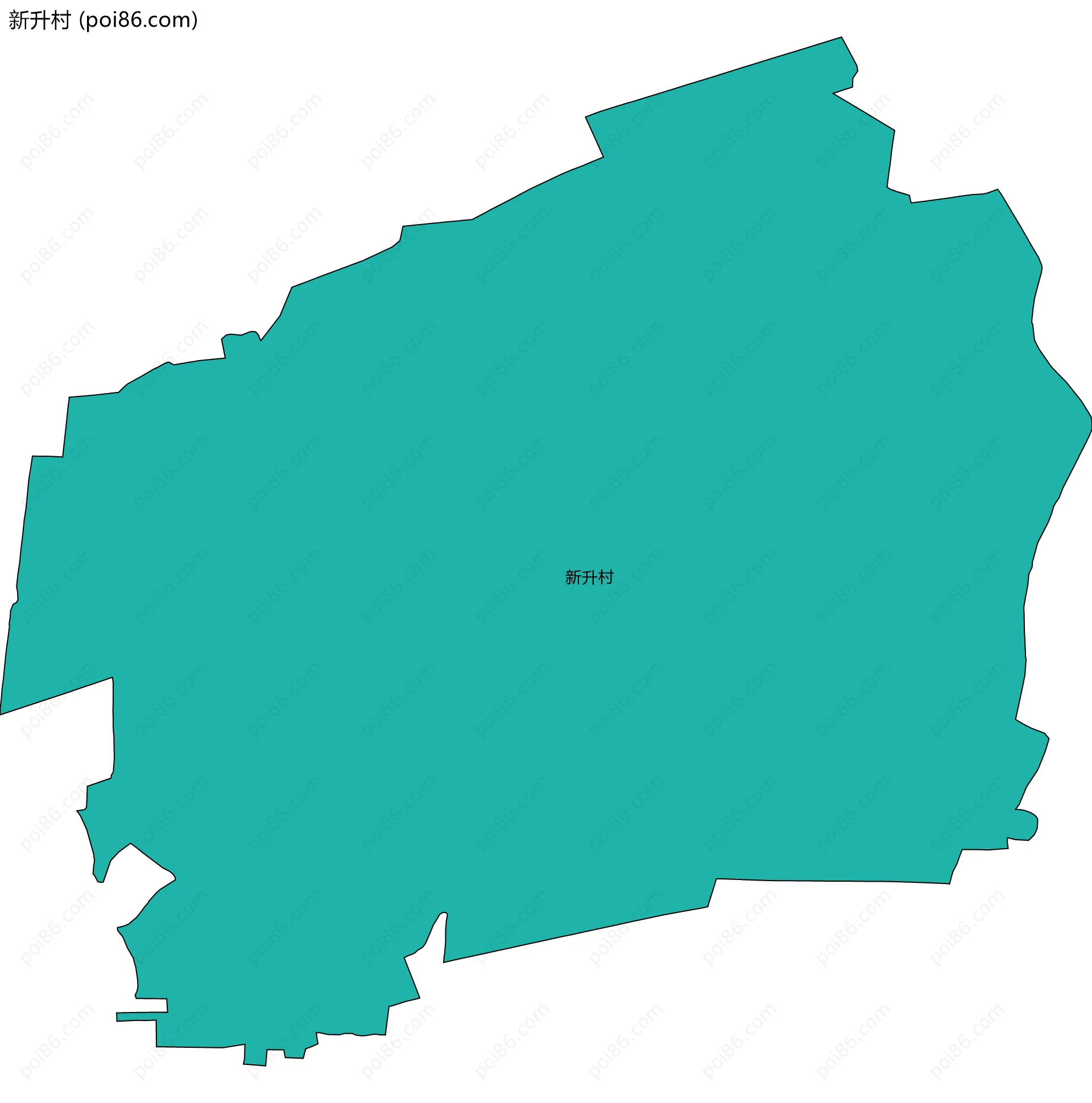 新升村边界地图