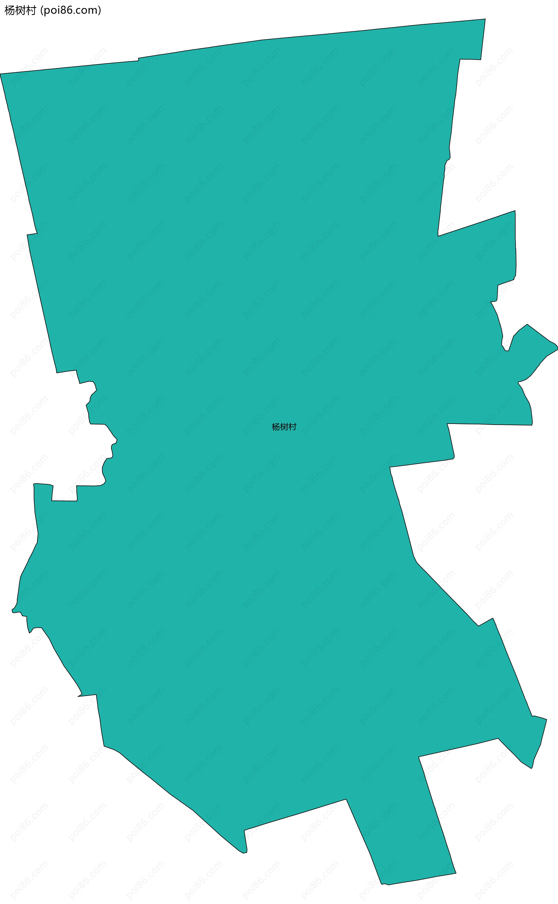 杨树村边界地图