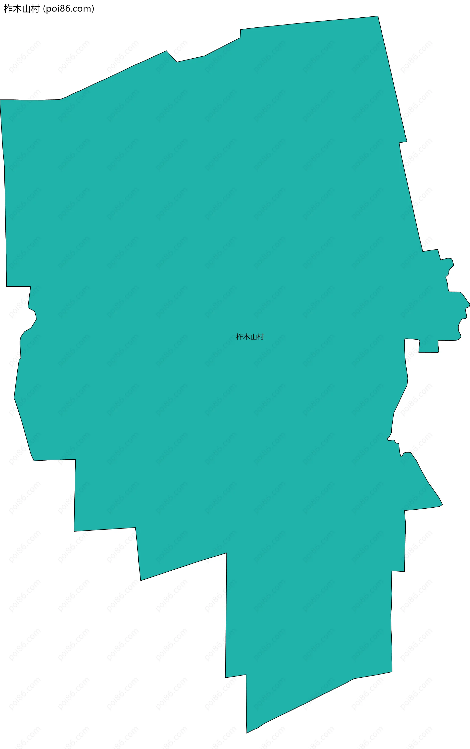 柞木山村边界地图