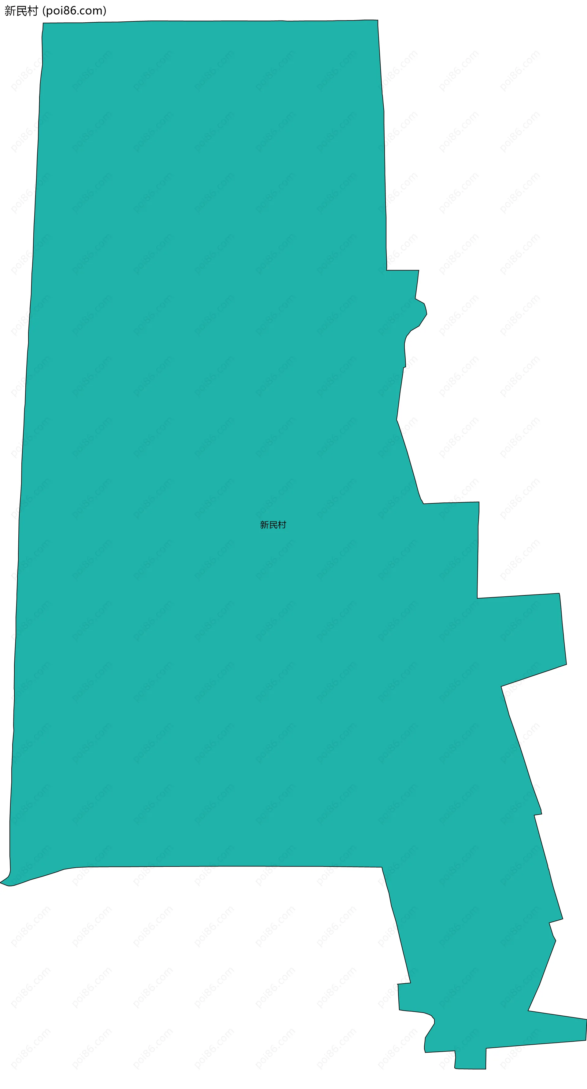 新民村边界地图