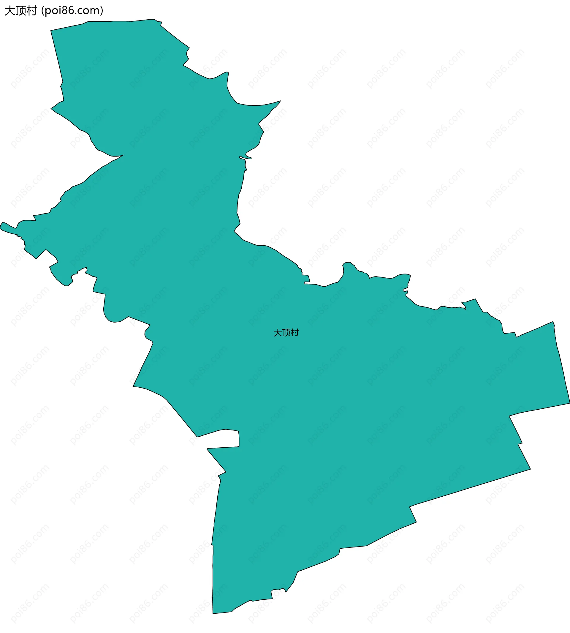 大顶村边界地图