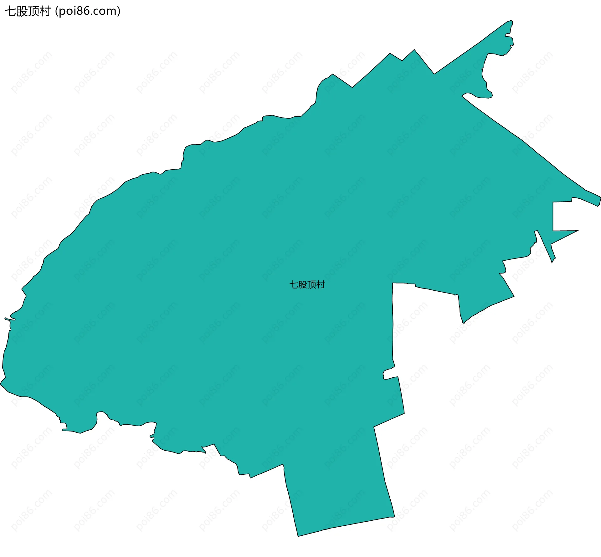 七股顶村边界地图