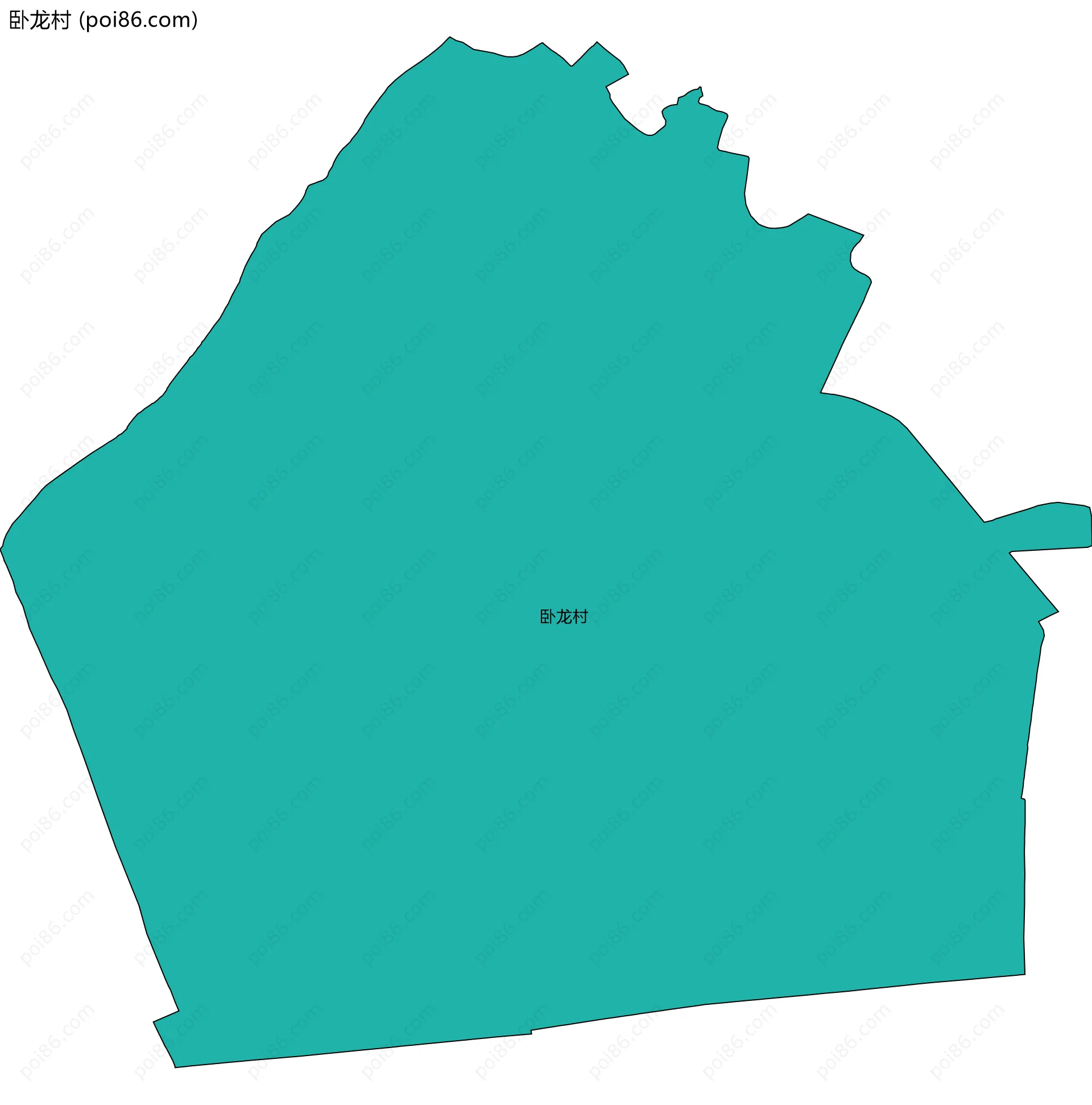 卧龙村边界地图