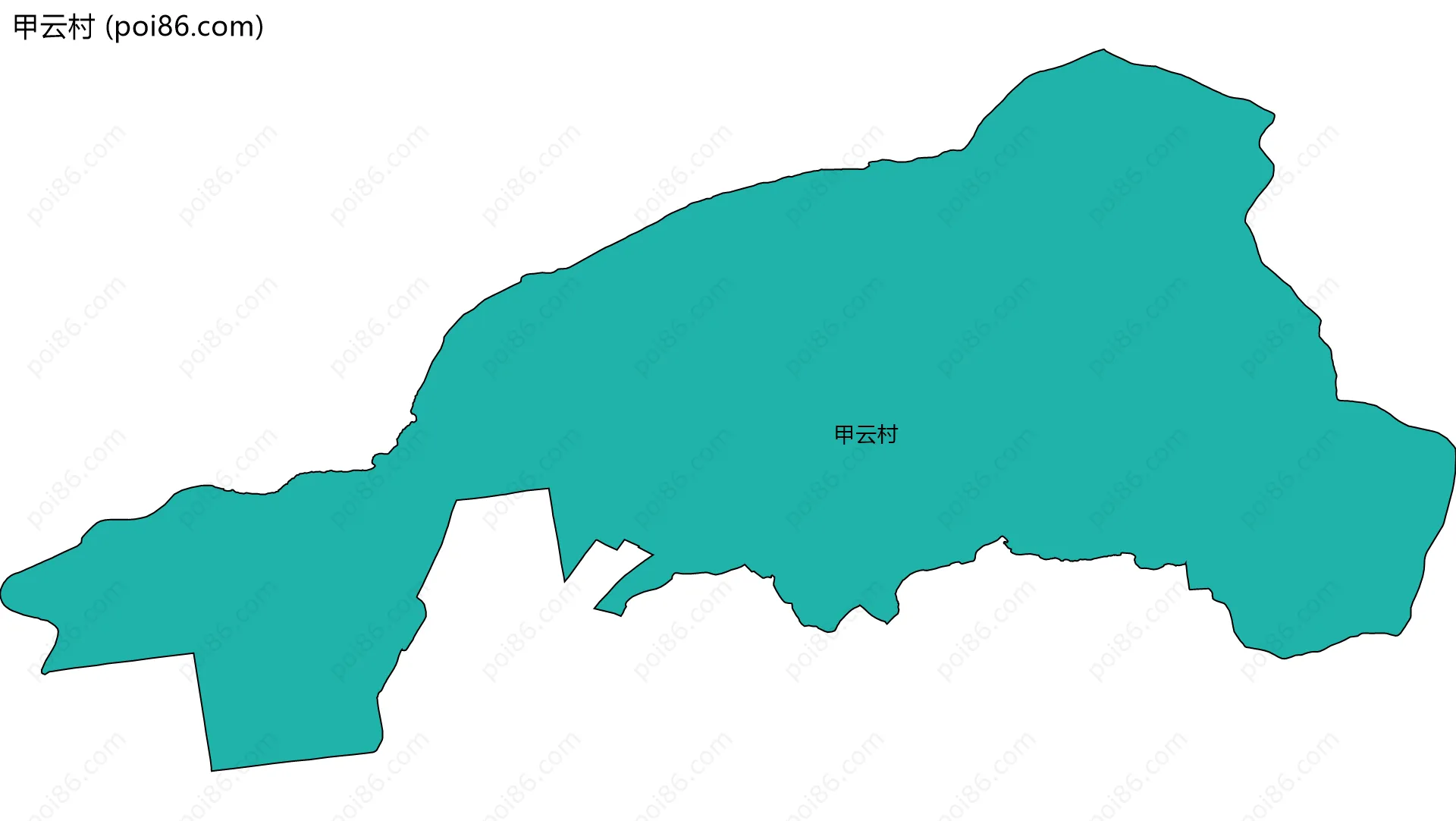 甲云村边界地图