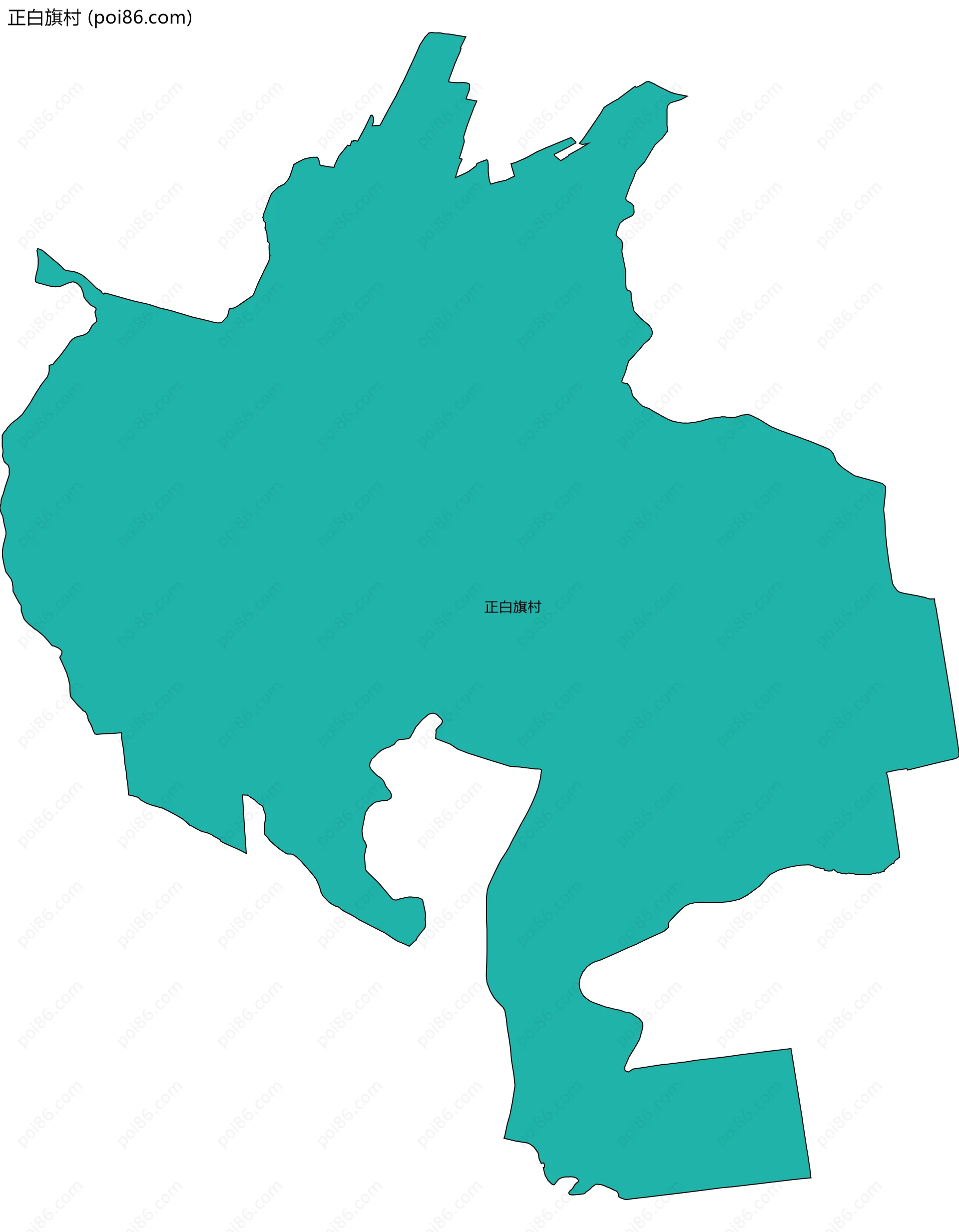正白旗村边界地图