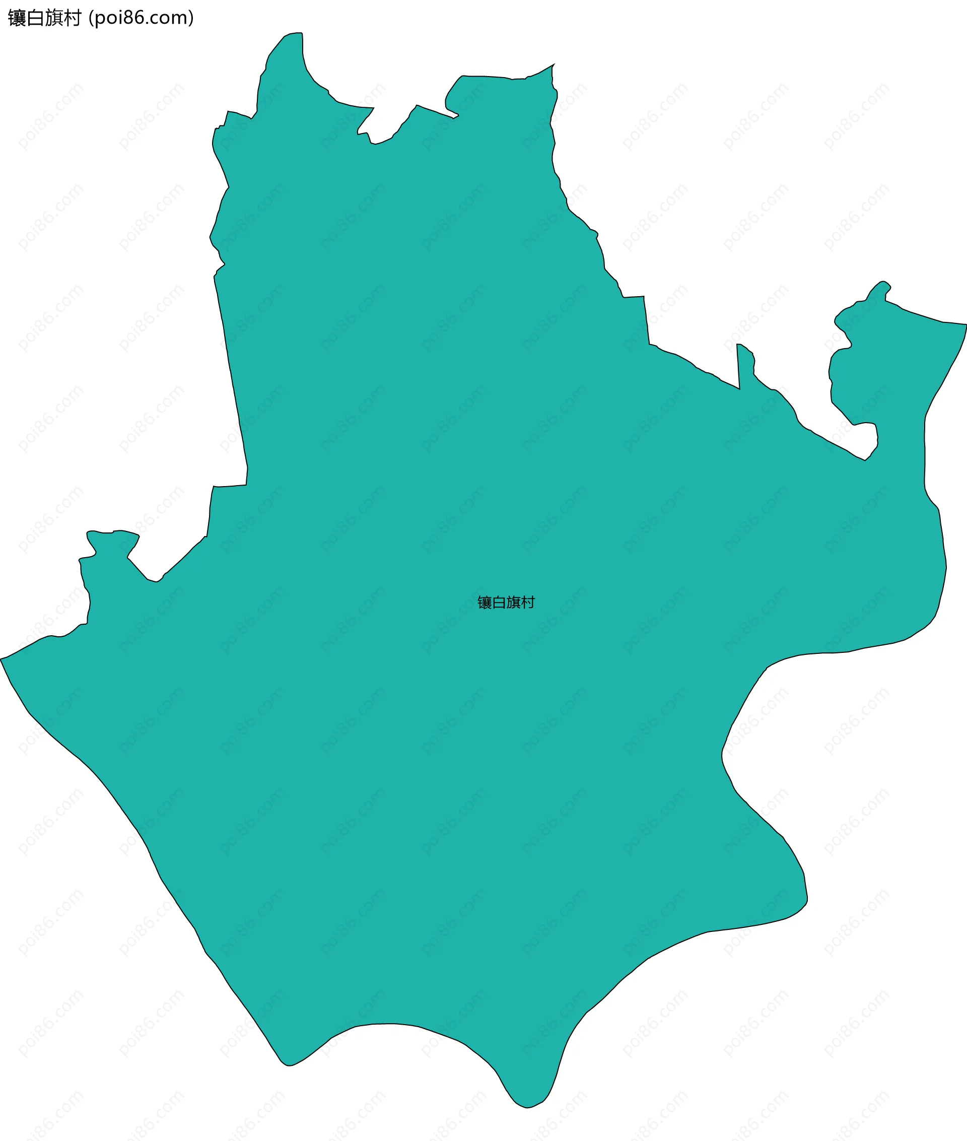 镶白旗村边界地图