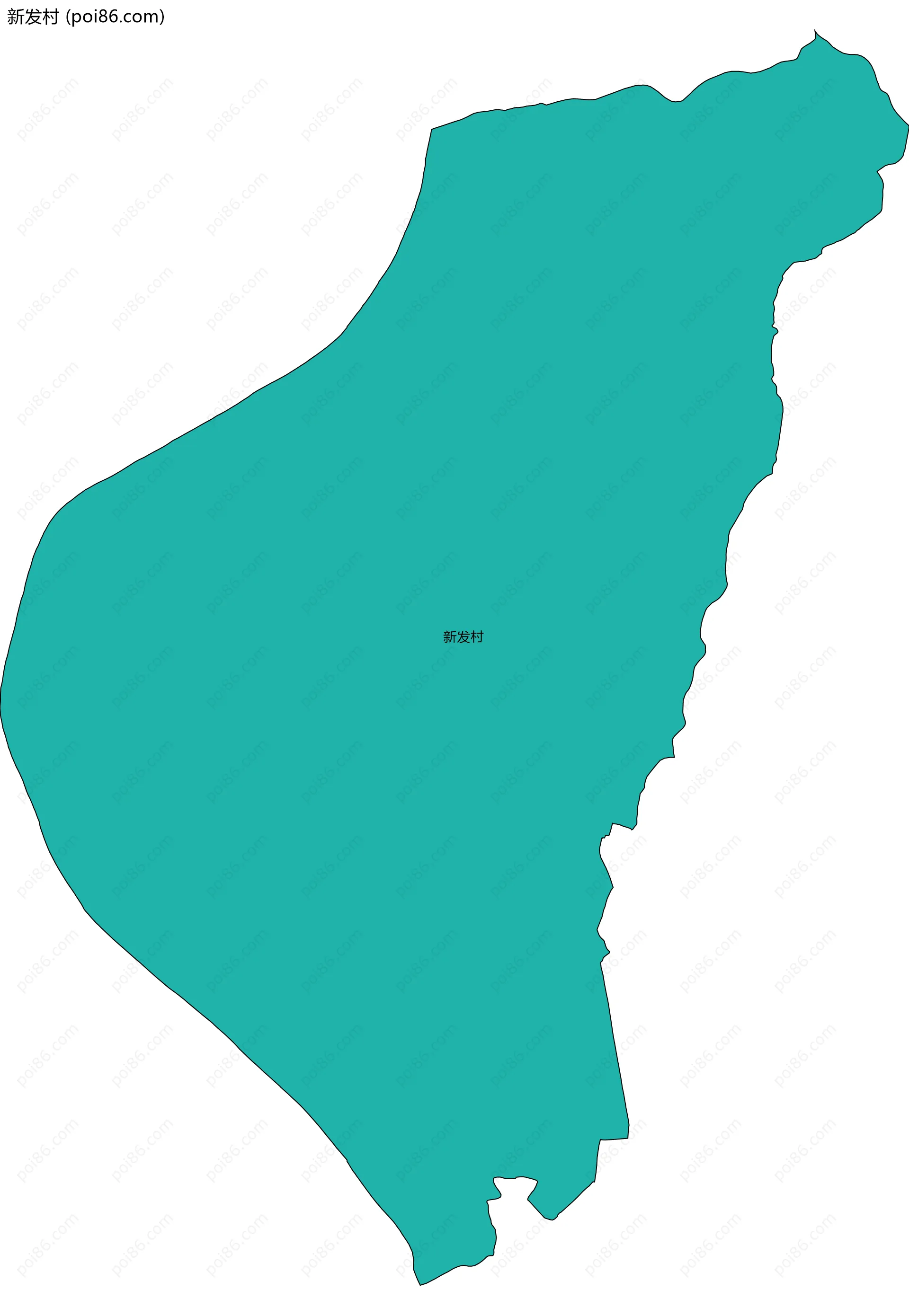 新发村边界地图