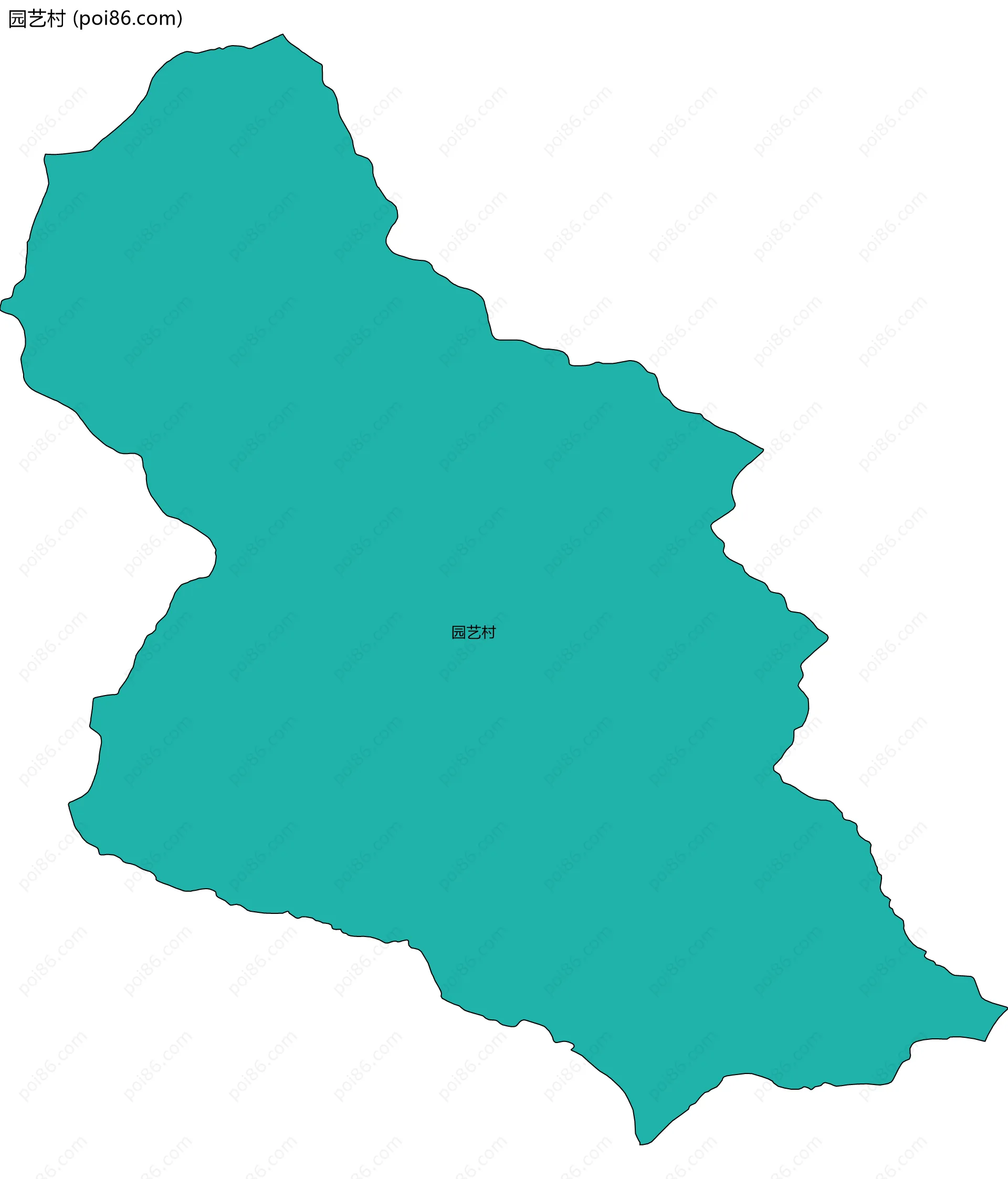 园艺村边界地图