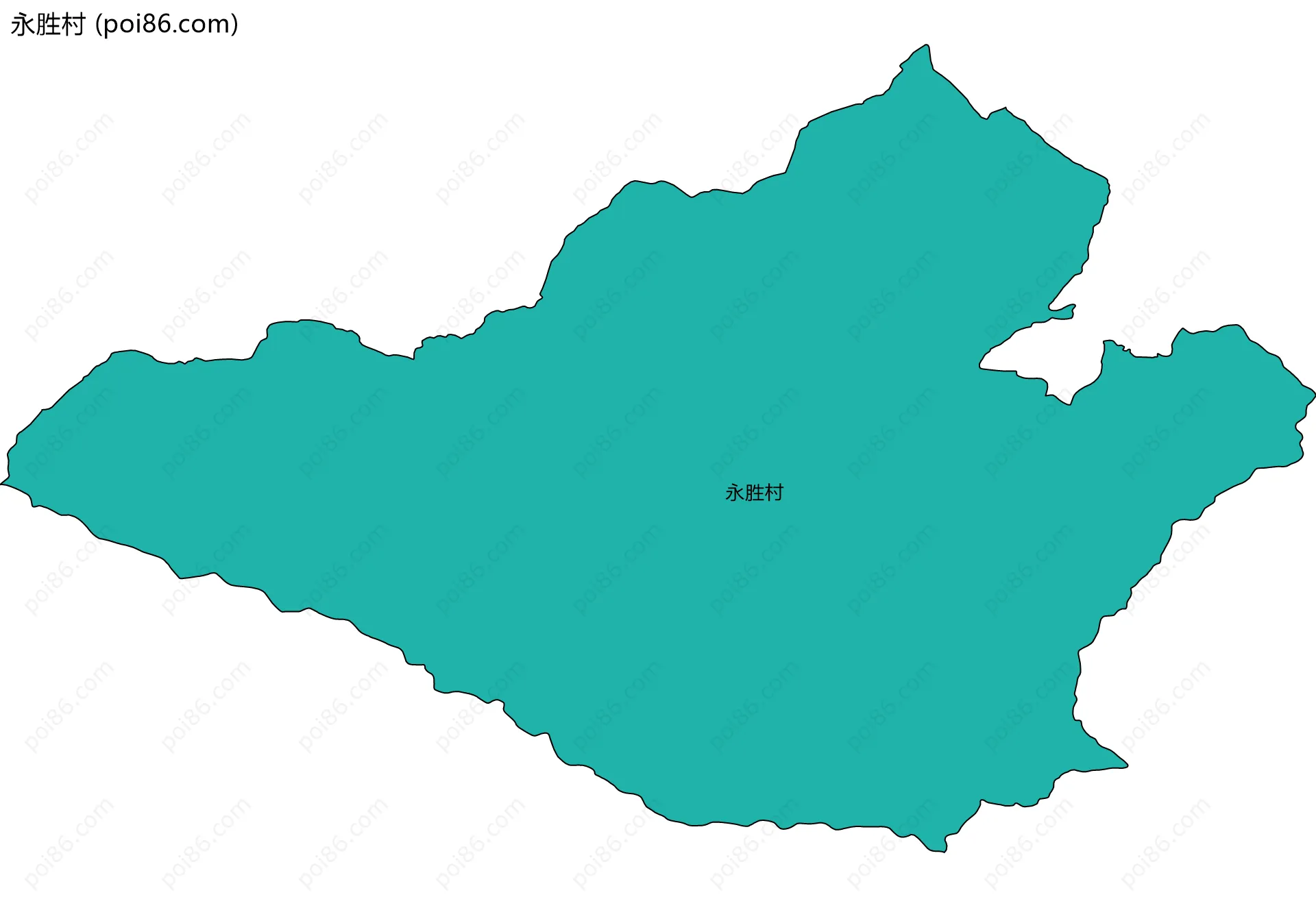 永胜村边界地图