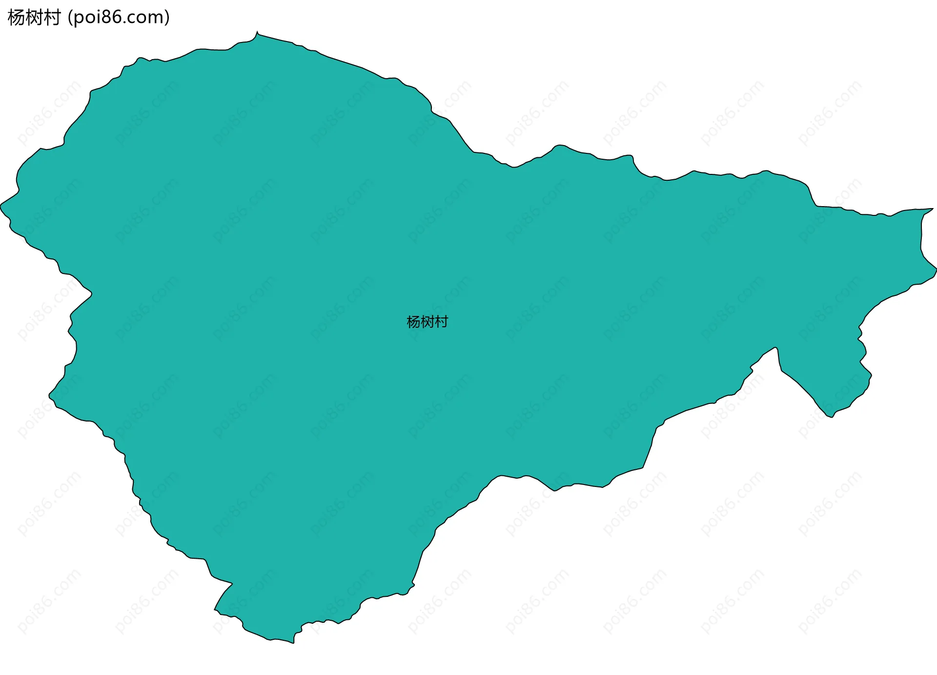 杨树村边界地图