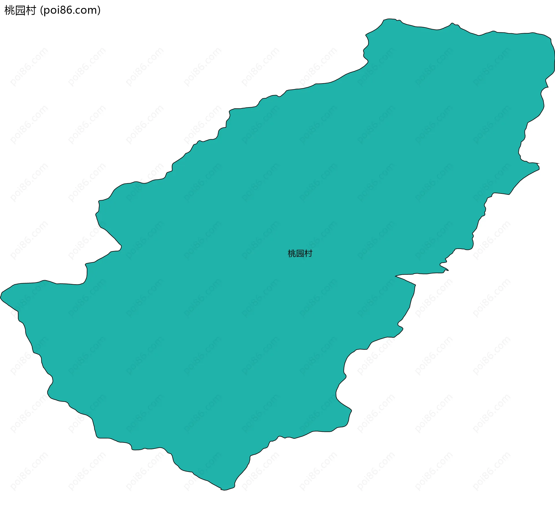 桃园村边界地图