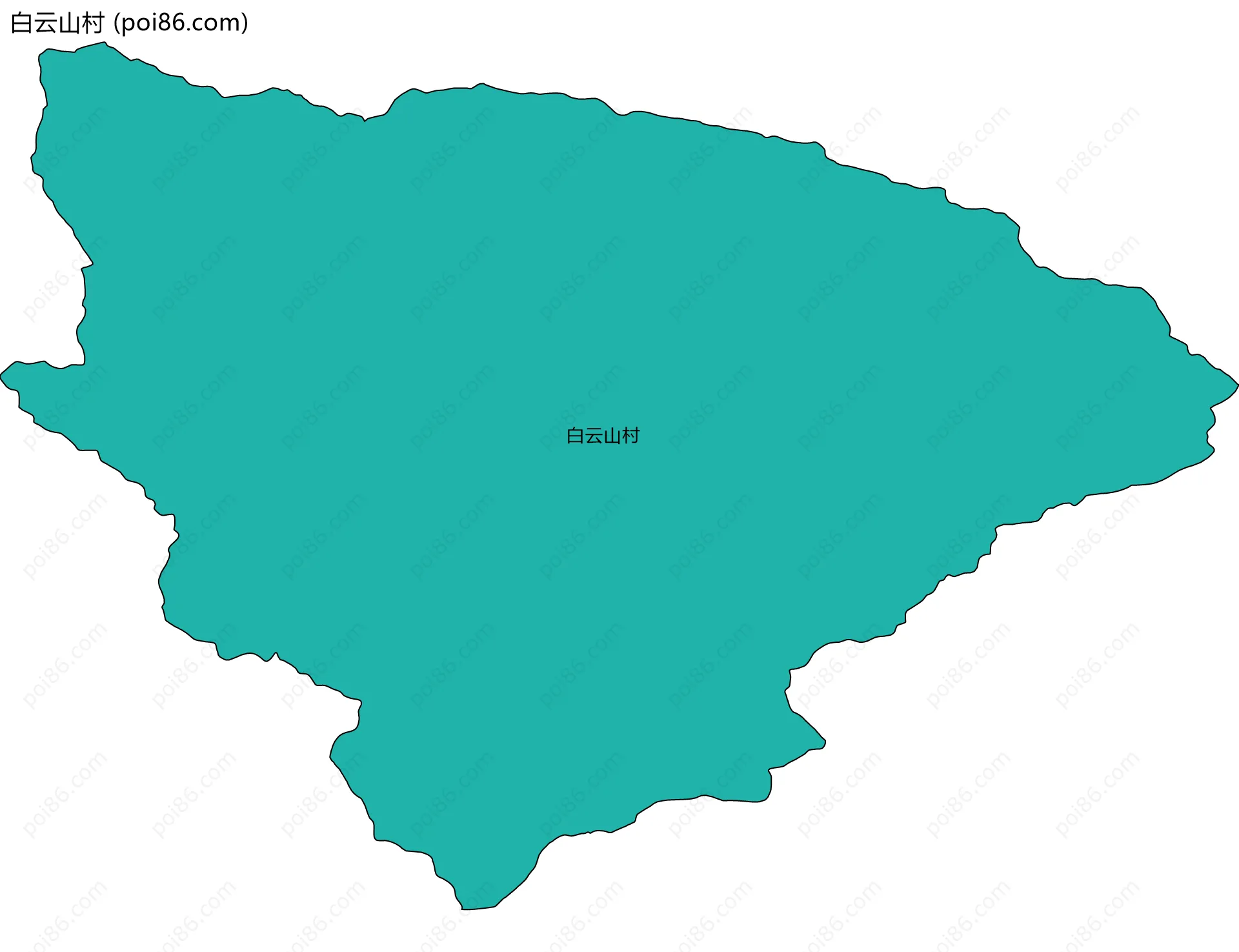 白云山村边界地图