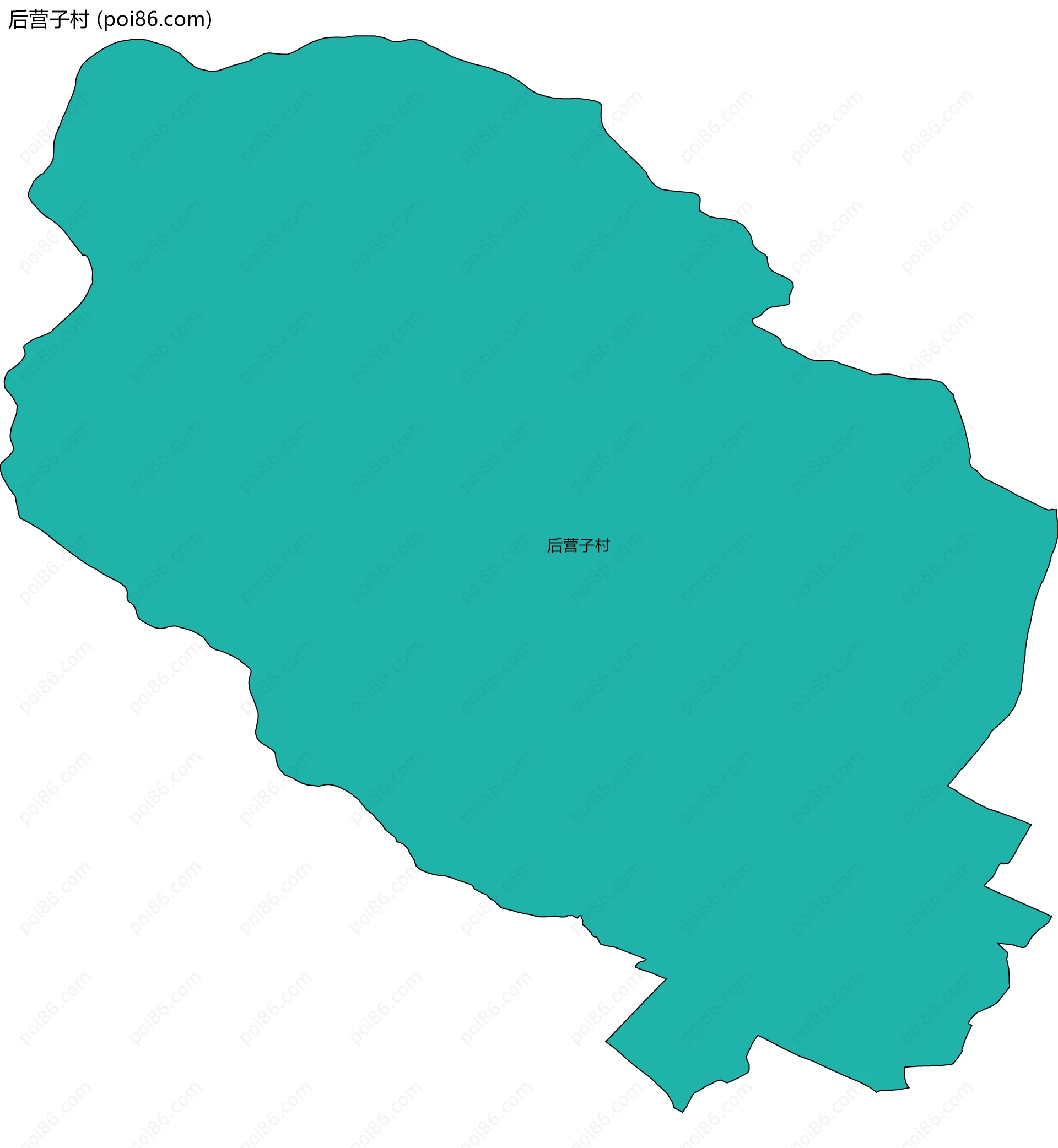 后营子村边界地图