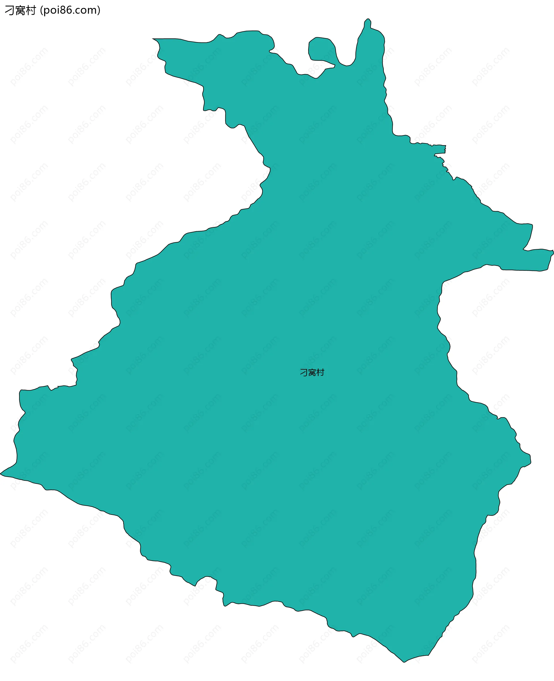 刁窝村边界地图