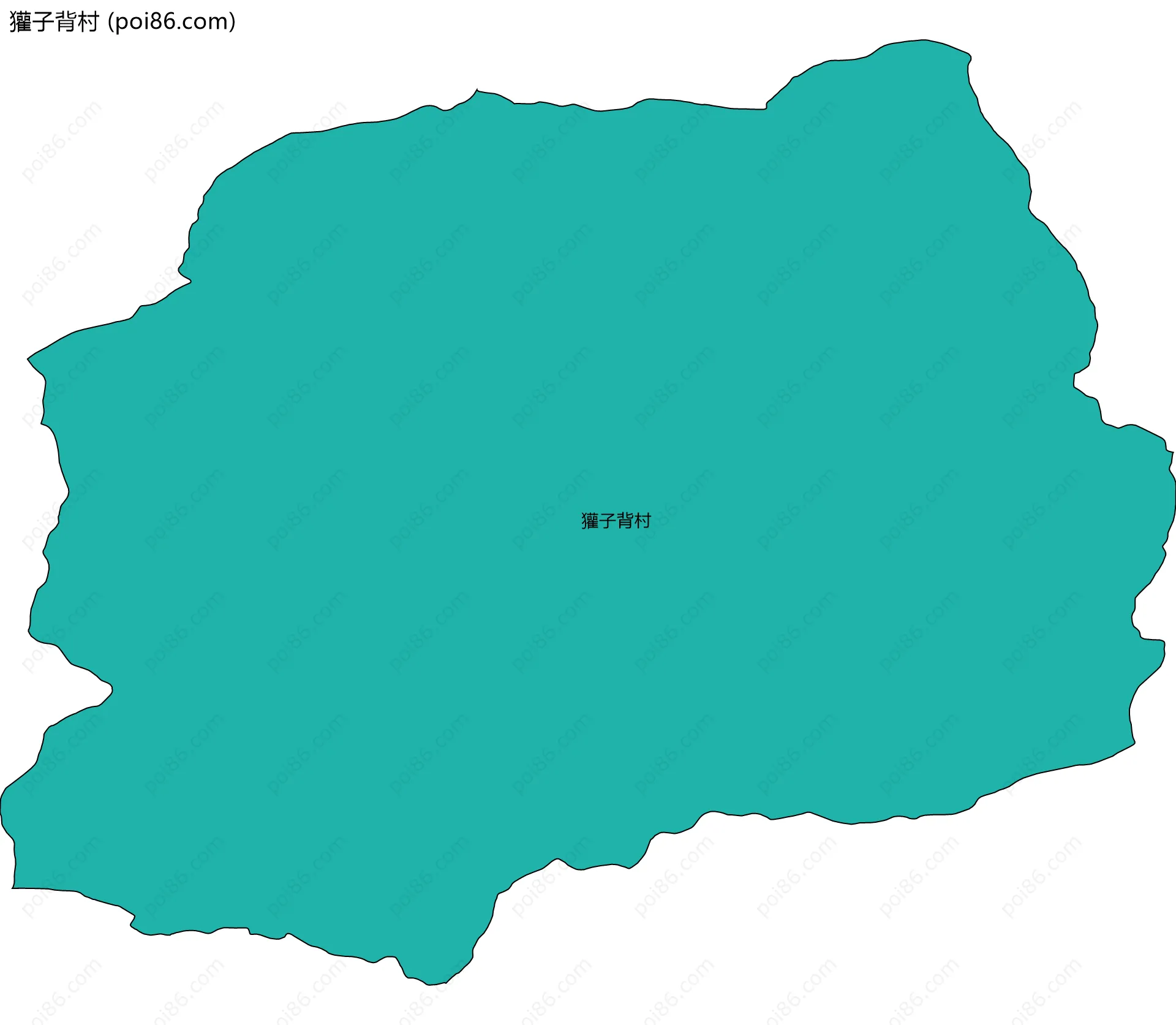 獾子背村边界地图