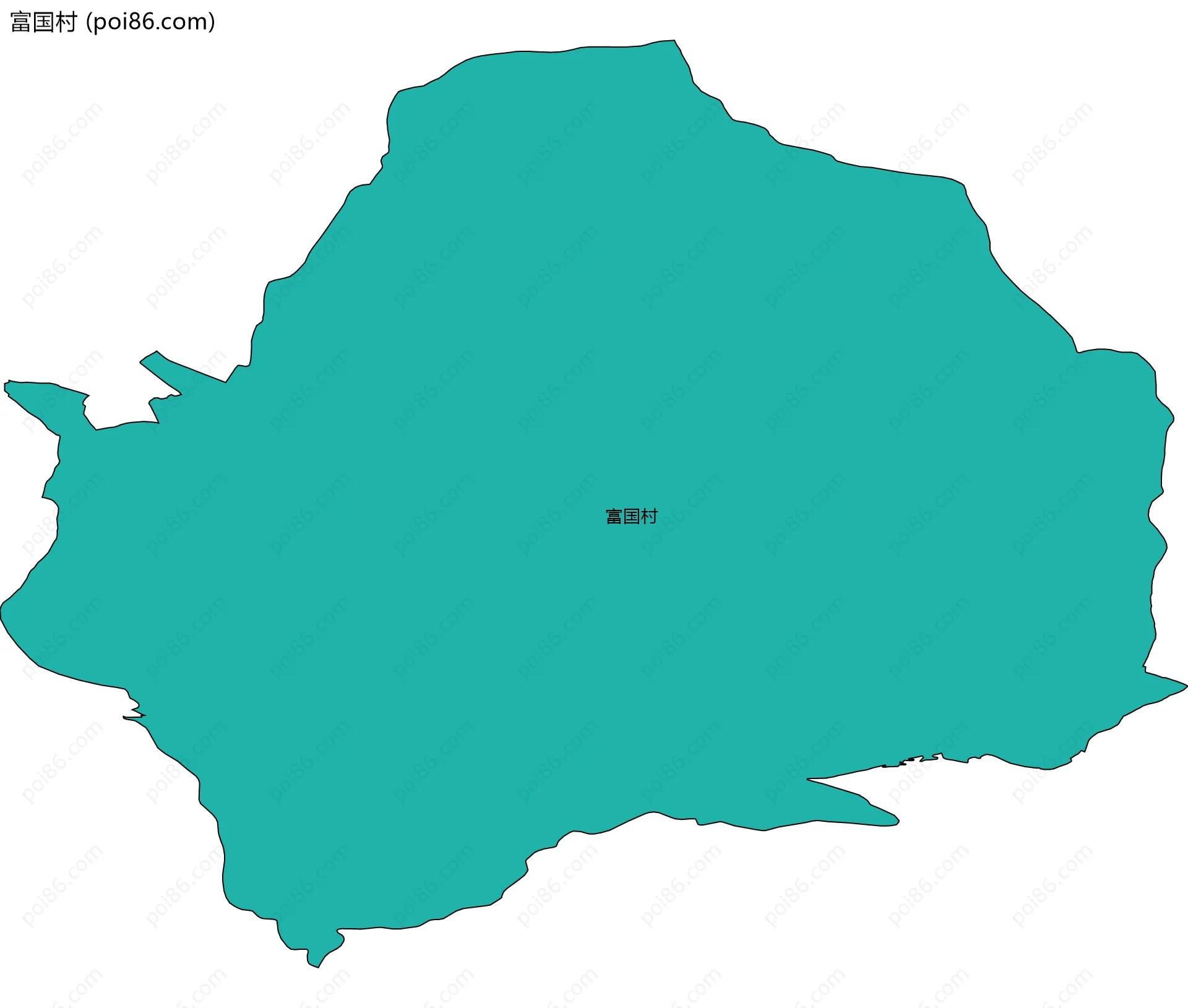 富国村边界地图