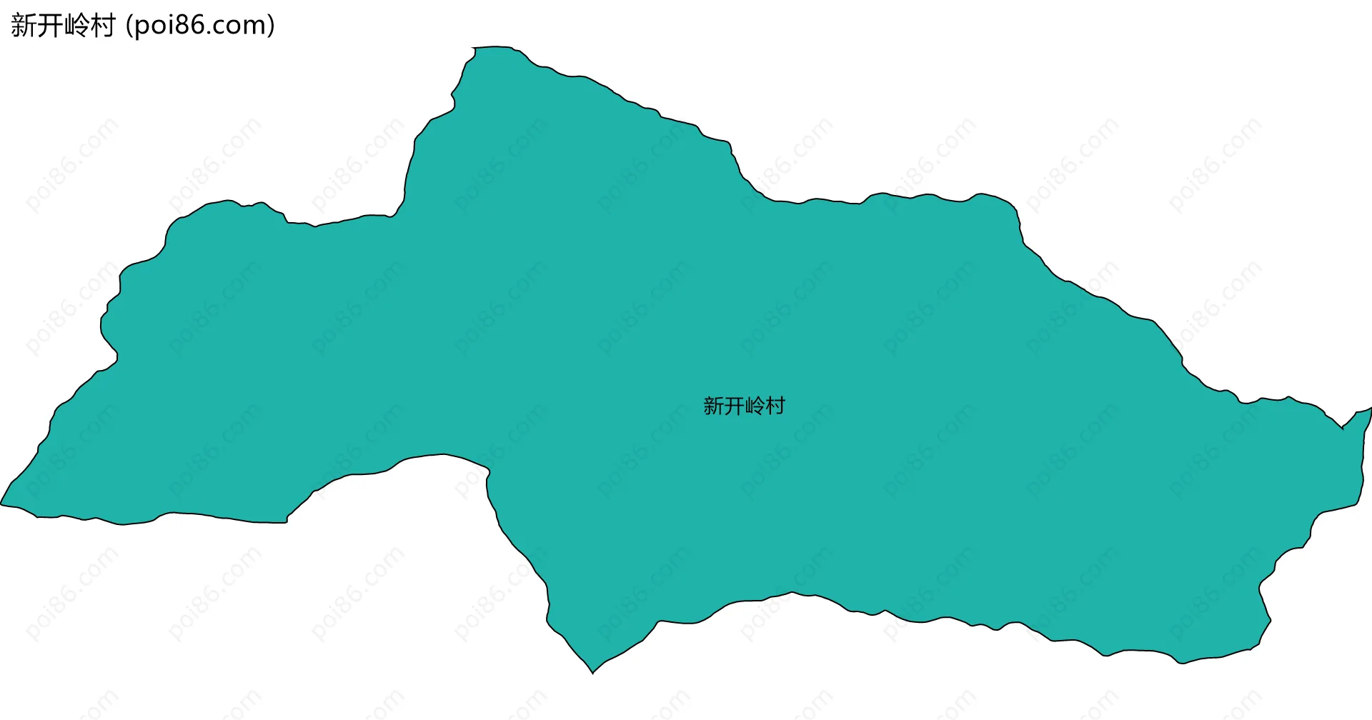 新开岭村边界地图