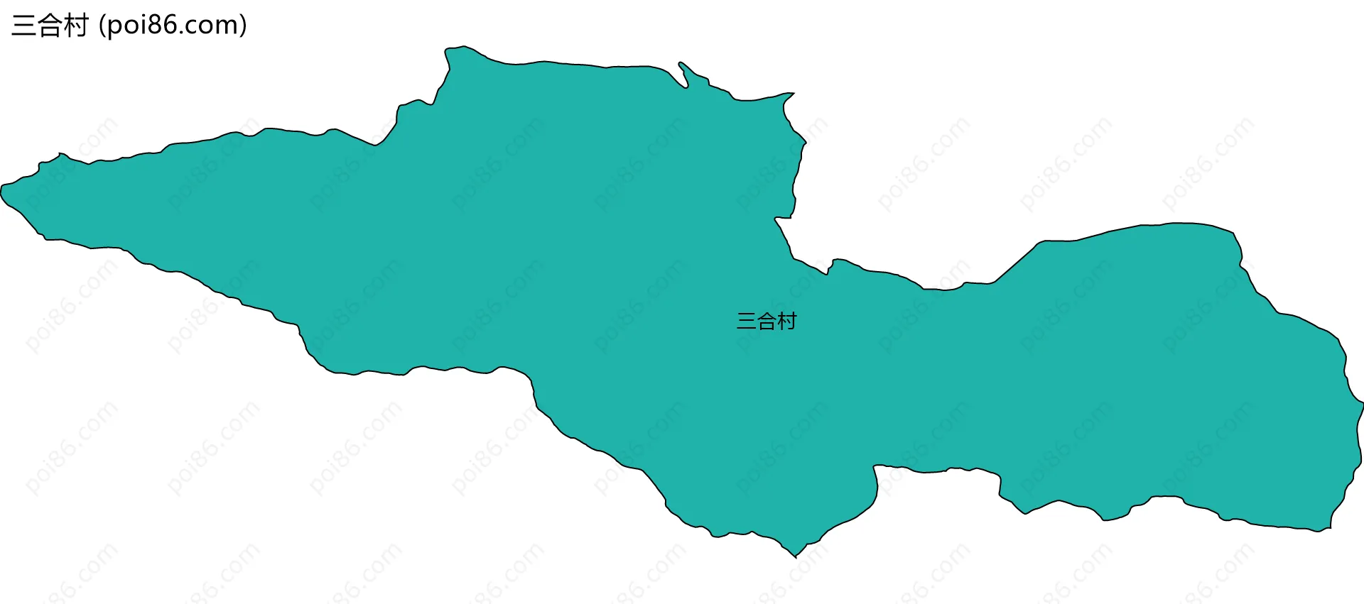 三合村边界地图