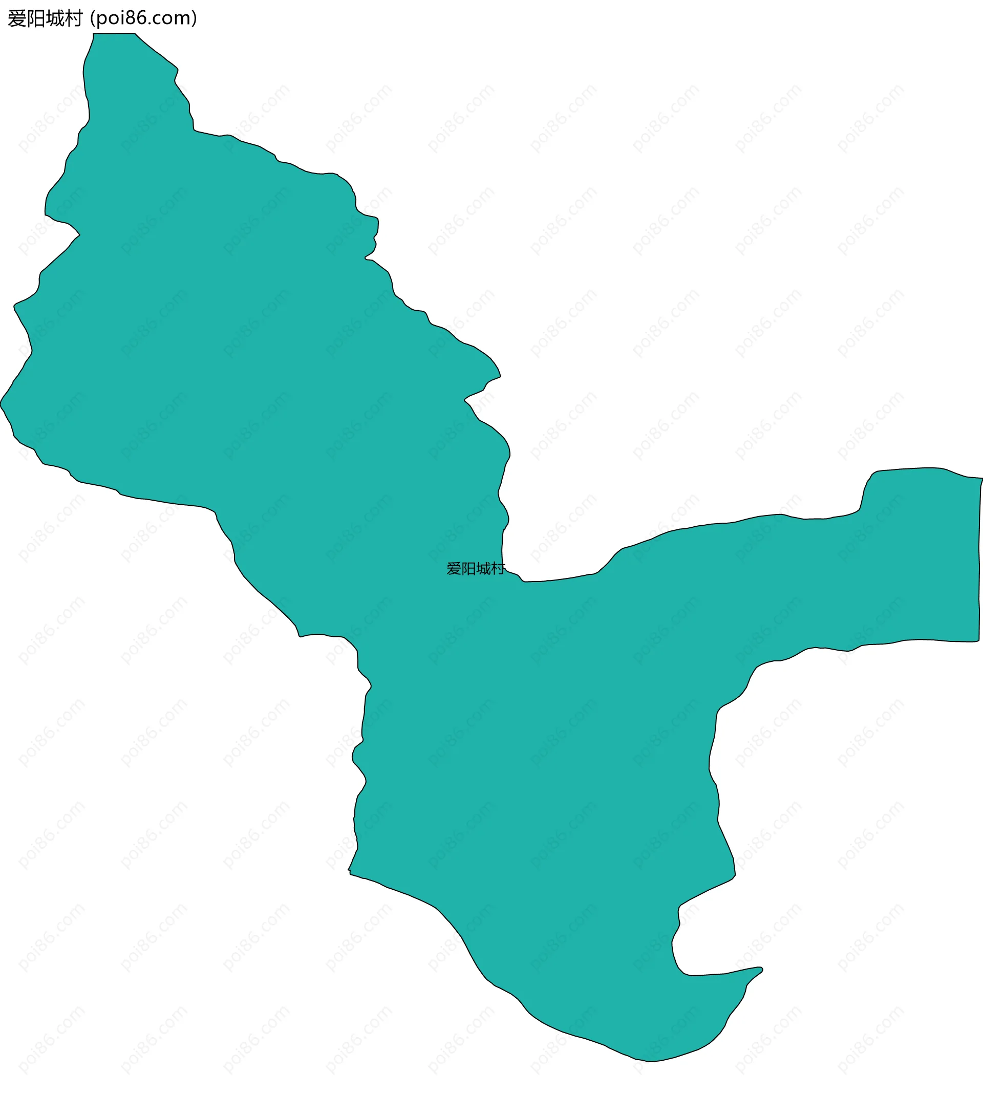 爱阳城村边界地图