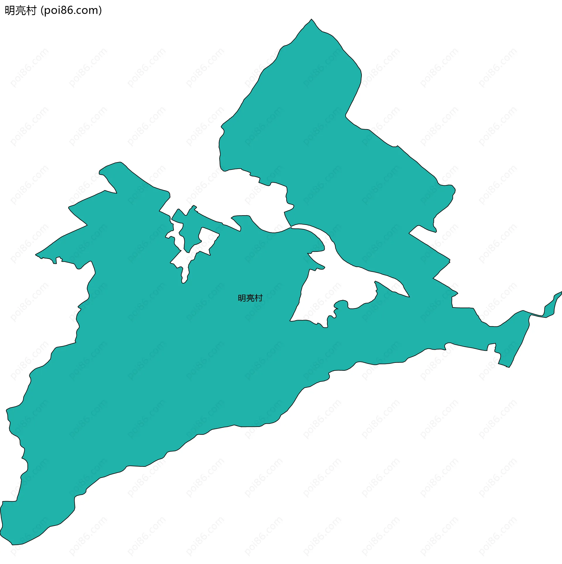 明亮村边界地图