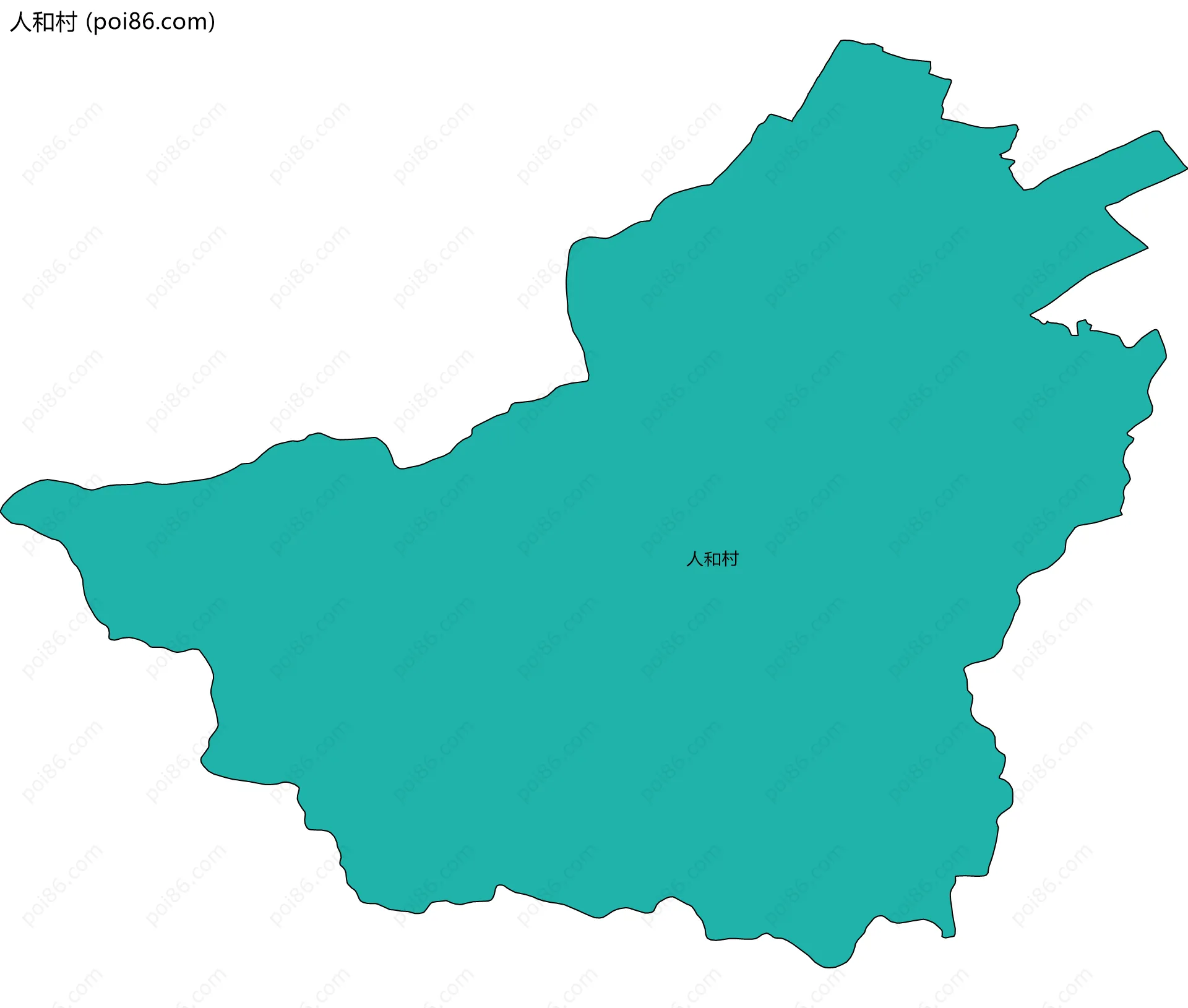 人和村边界地图