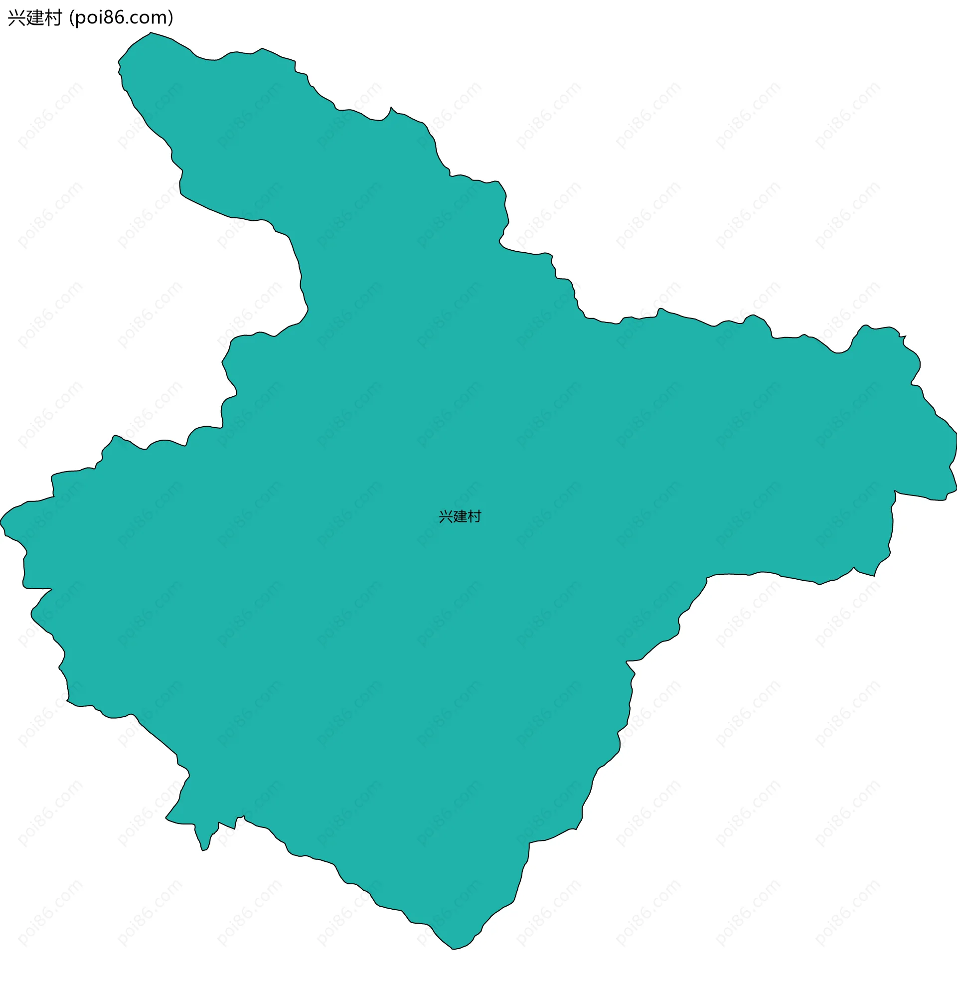 兴建村边界地图