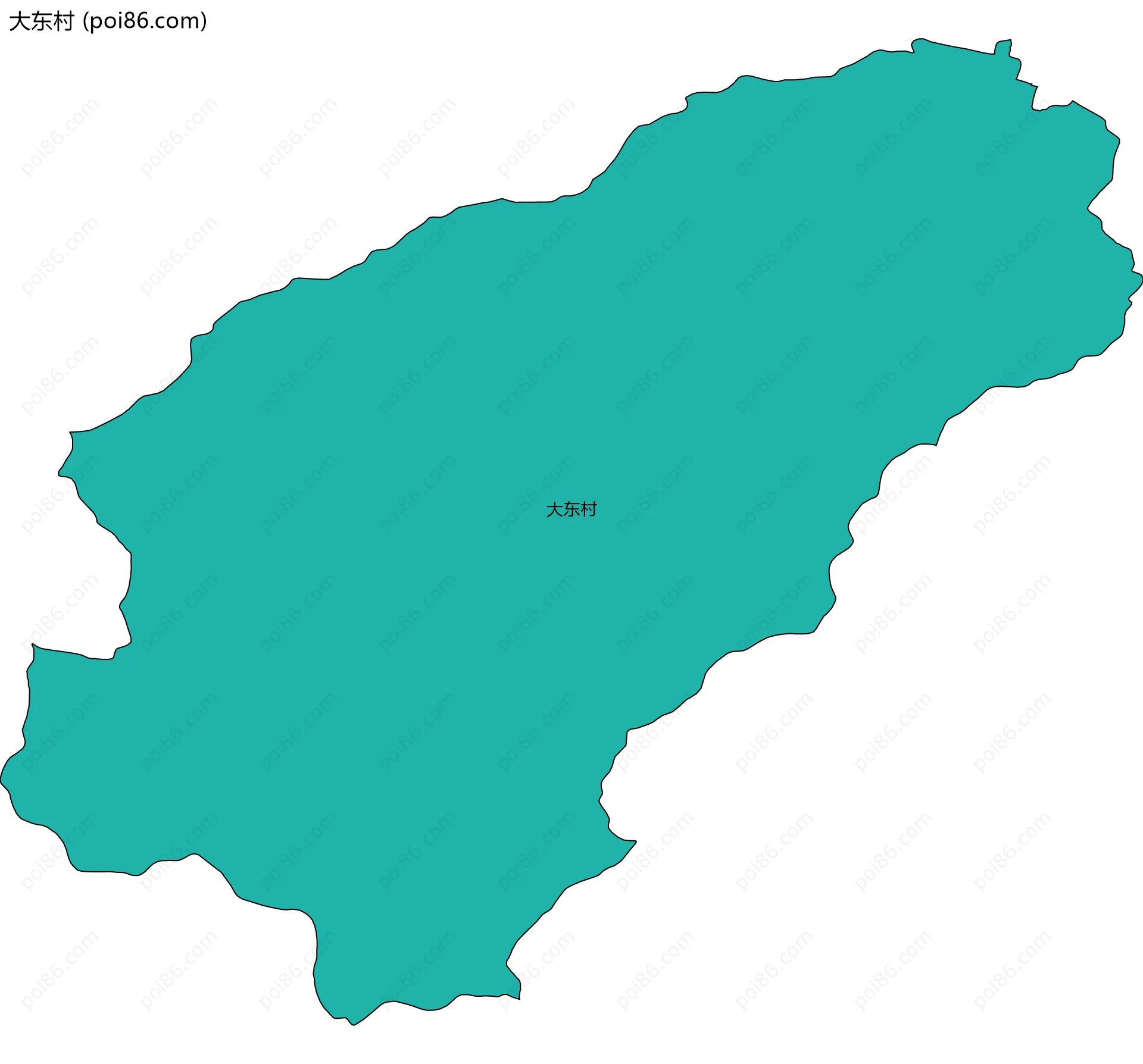 大东村边界地图