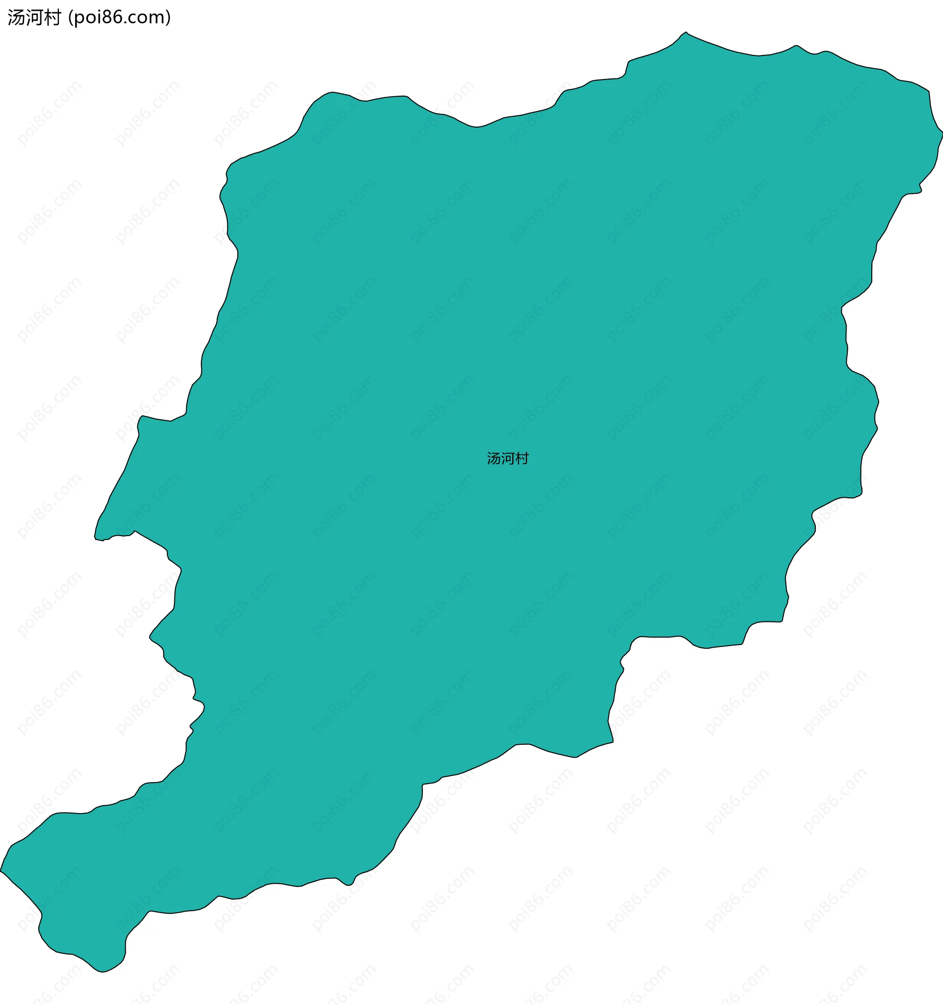 汤河村边界地图