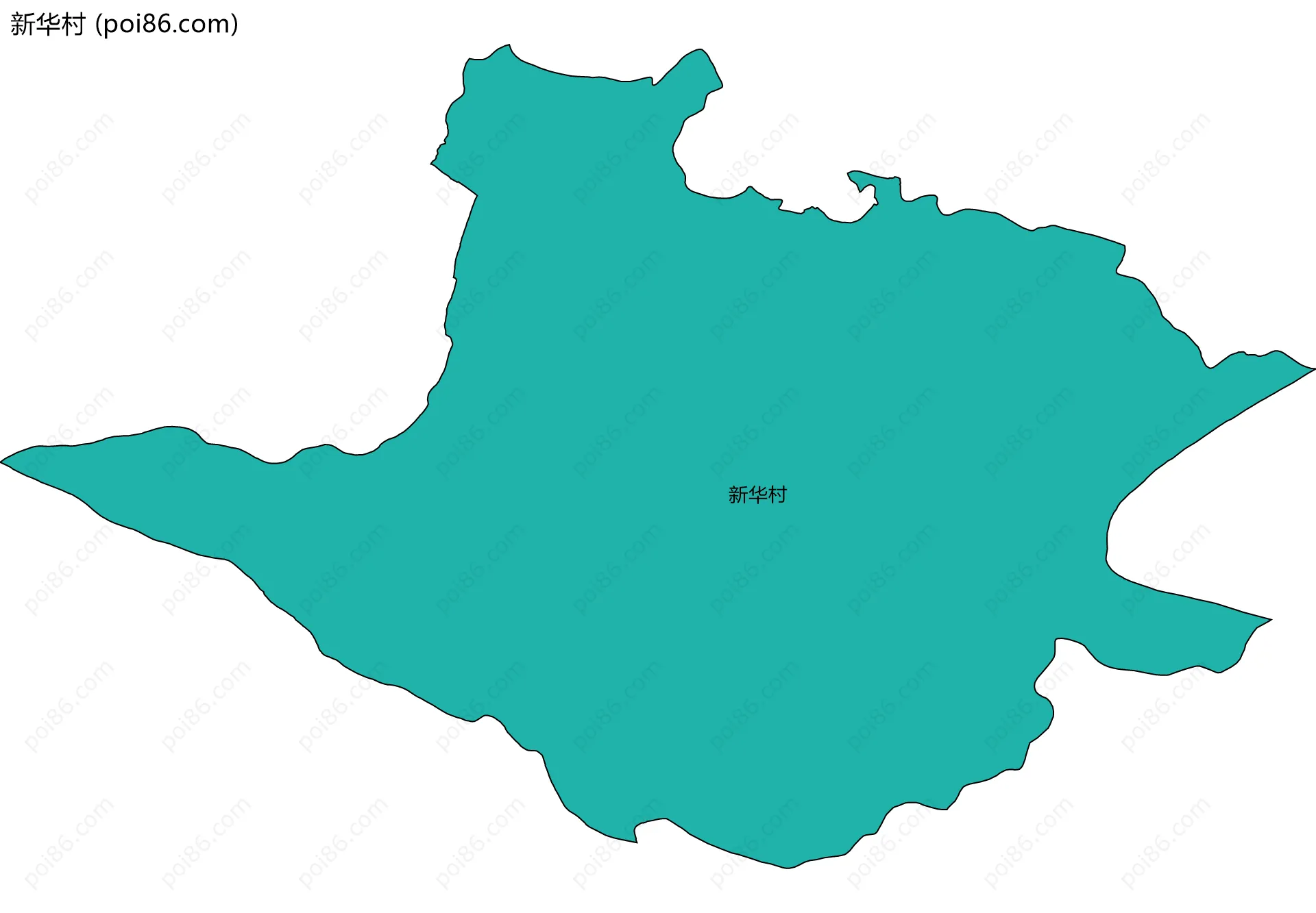 新华村边界地图