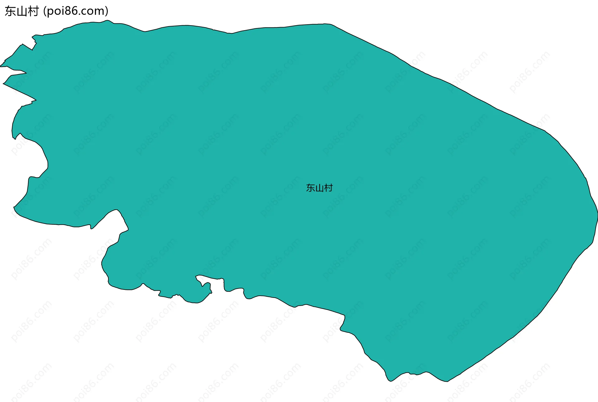 东山村边界地图