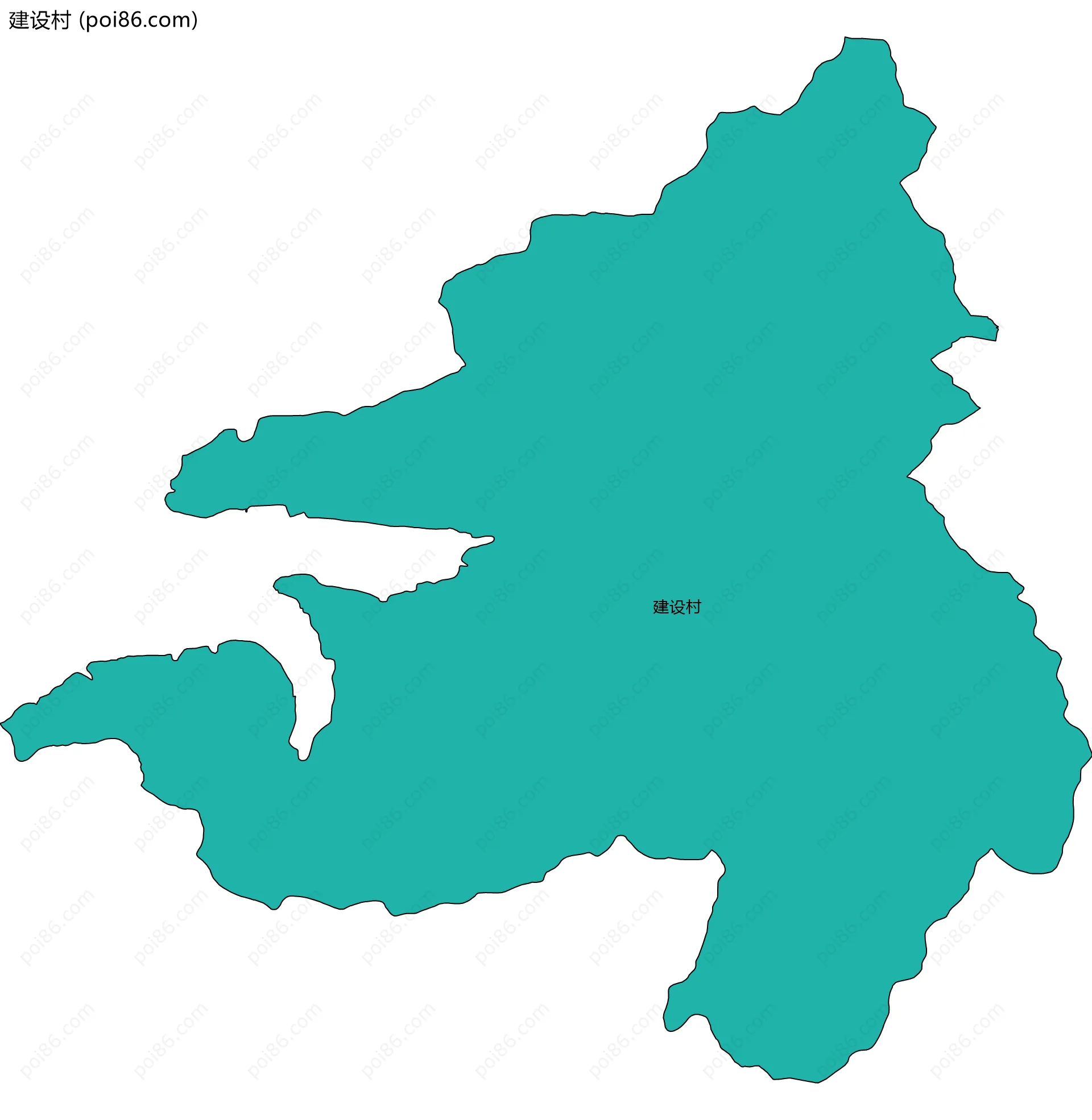 建设村边界地图