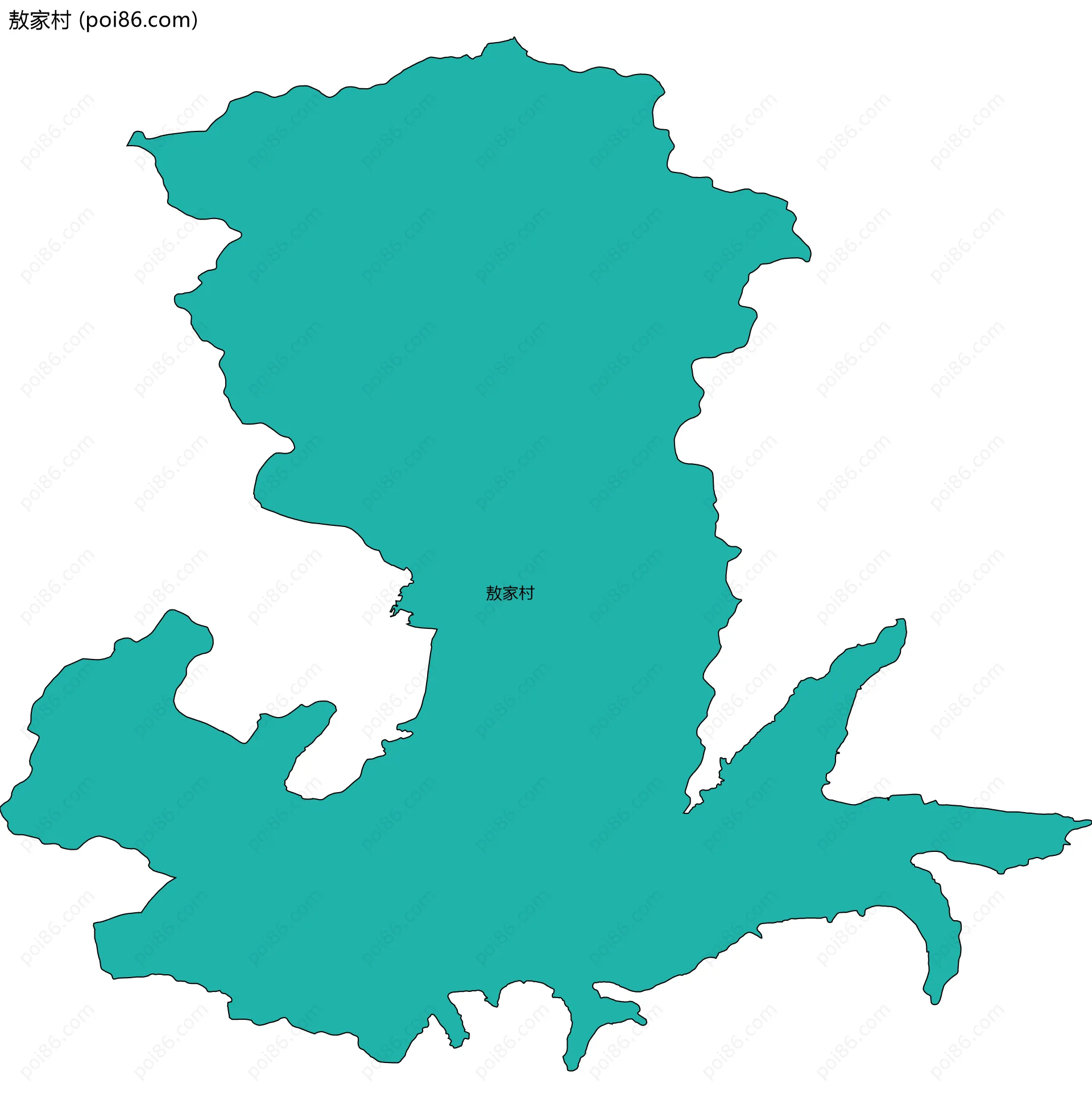 敖家村边界地图