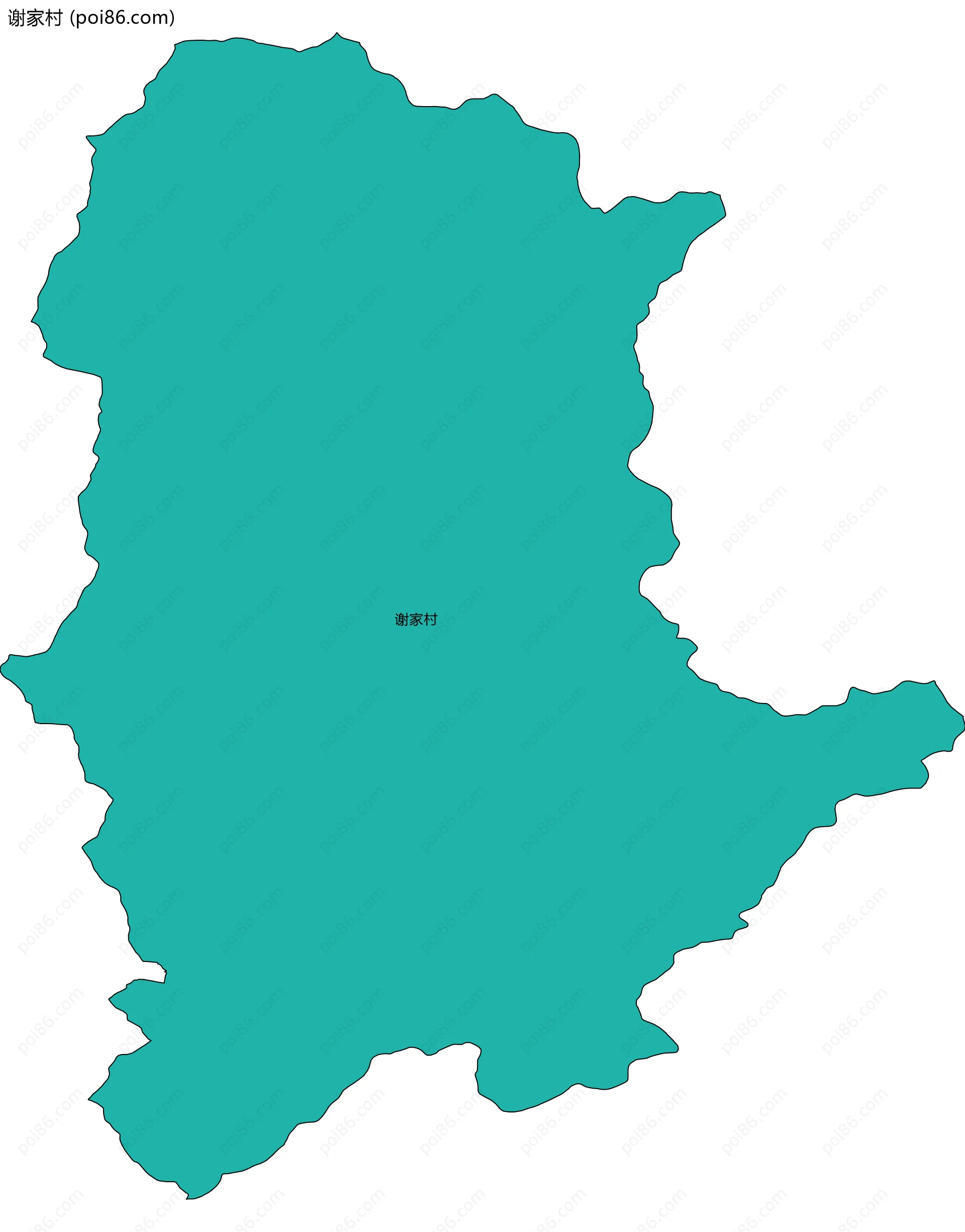 谢家村边界地图