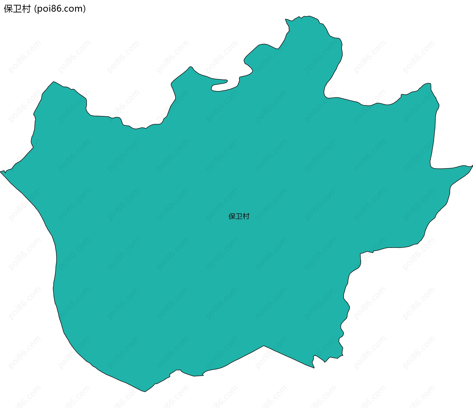 保卫村边界地图