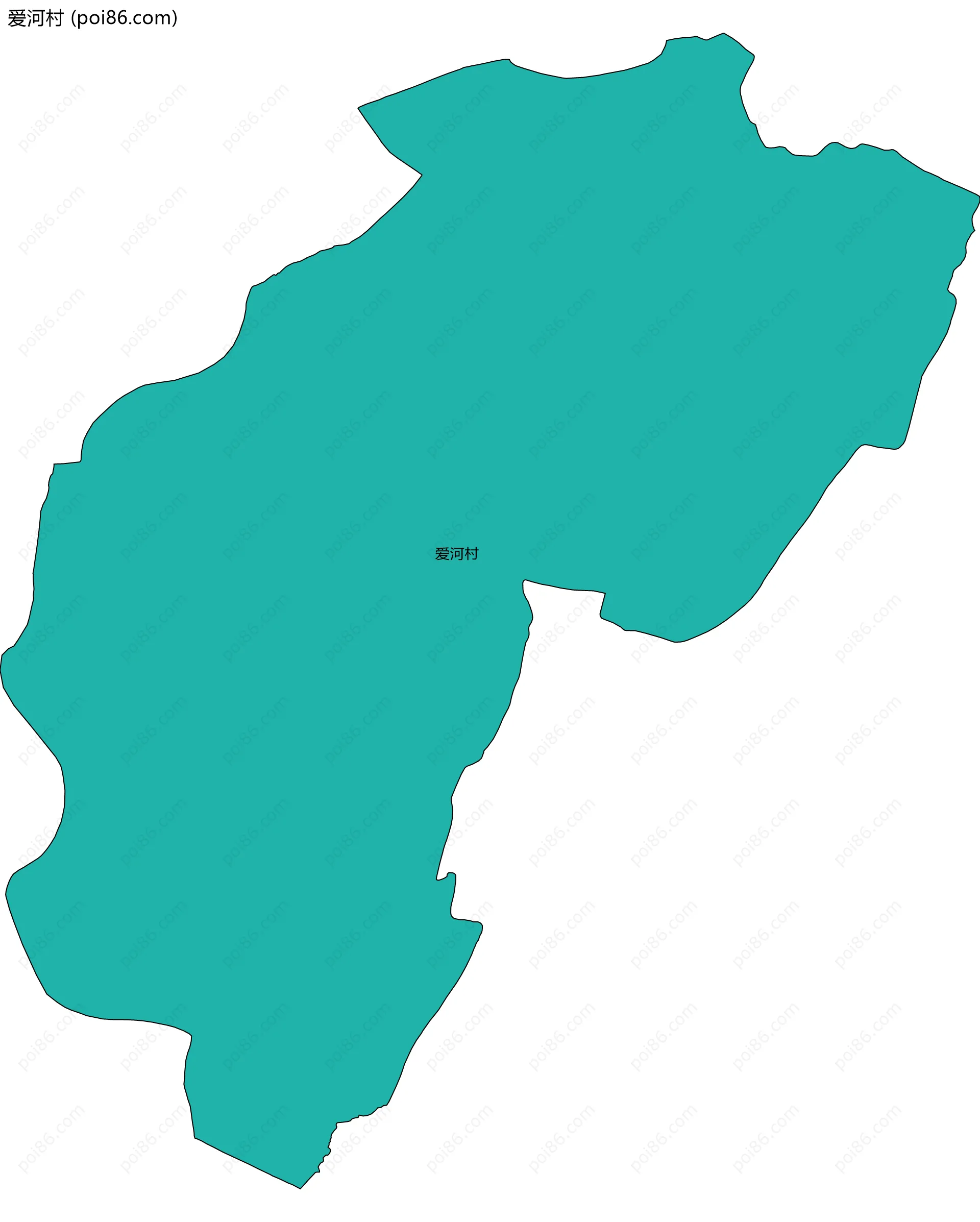 爱河村边界地图