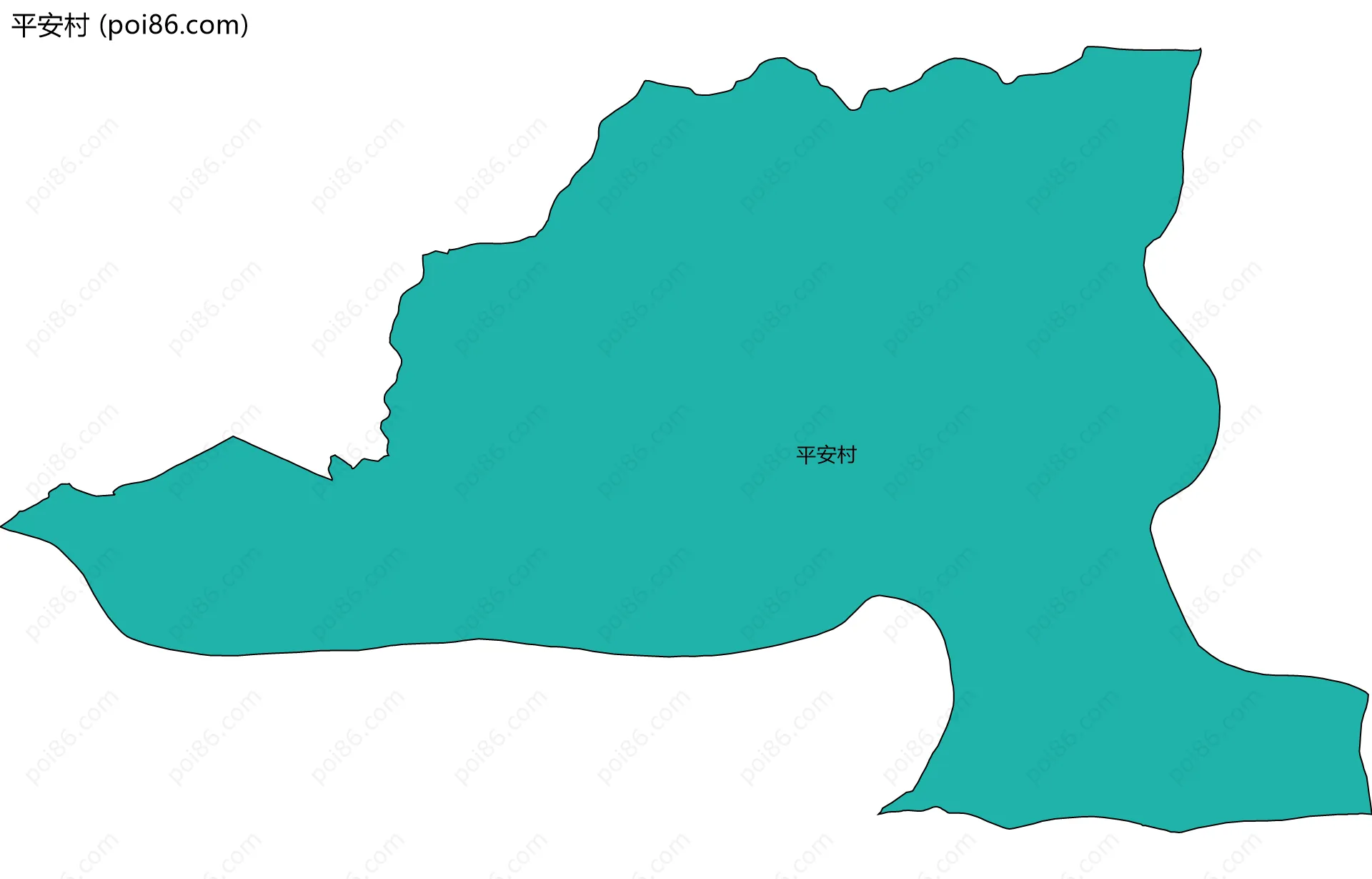 平安村边界地图