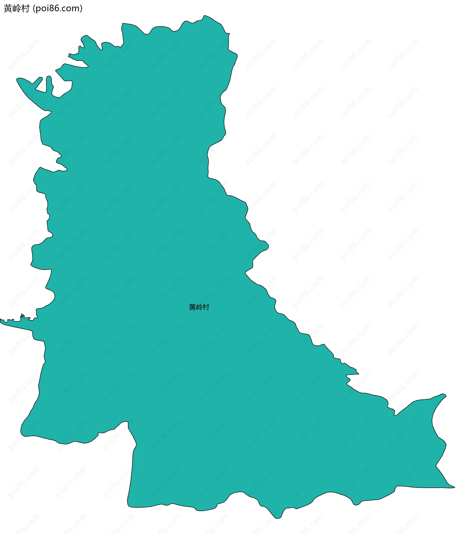 黄岭村边界地图