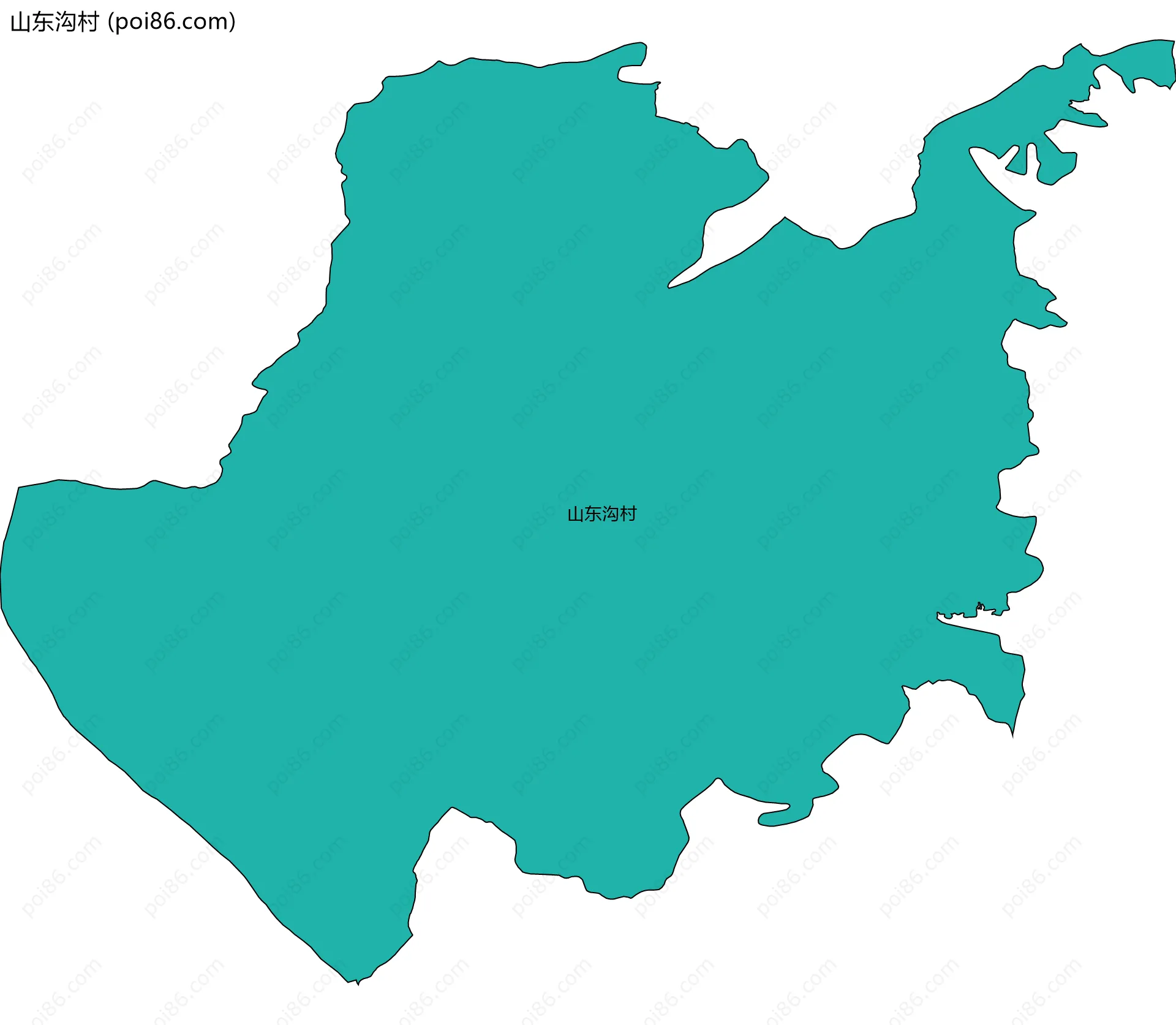 山东沟村边界地图