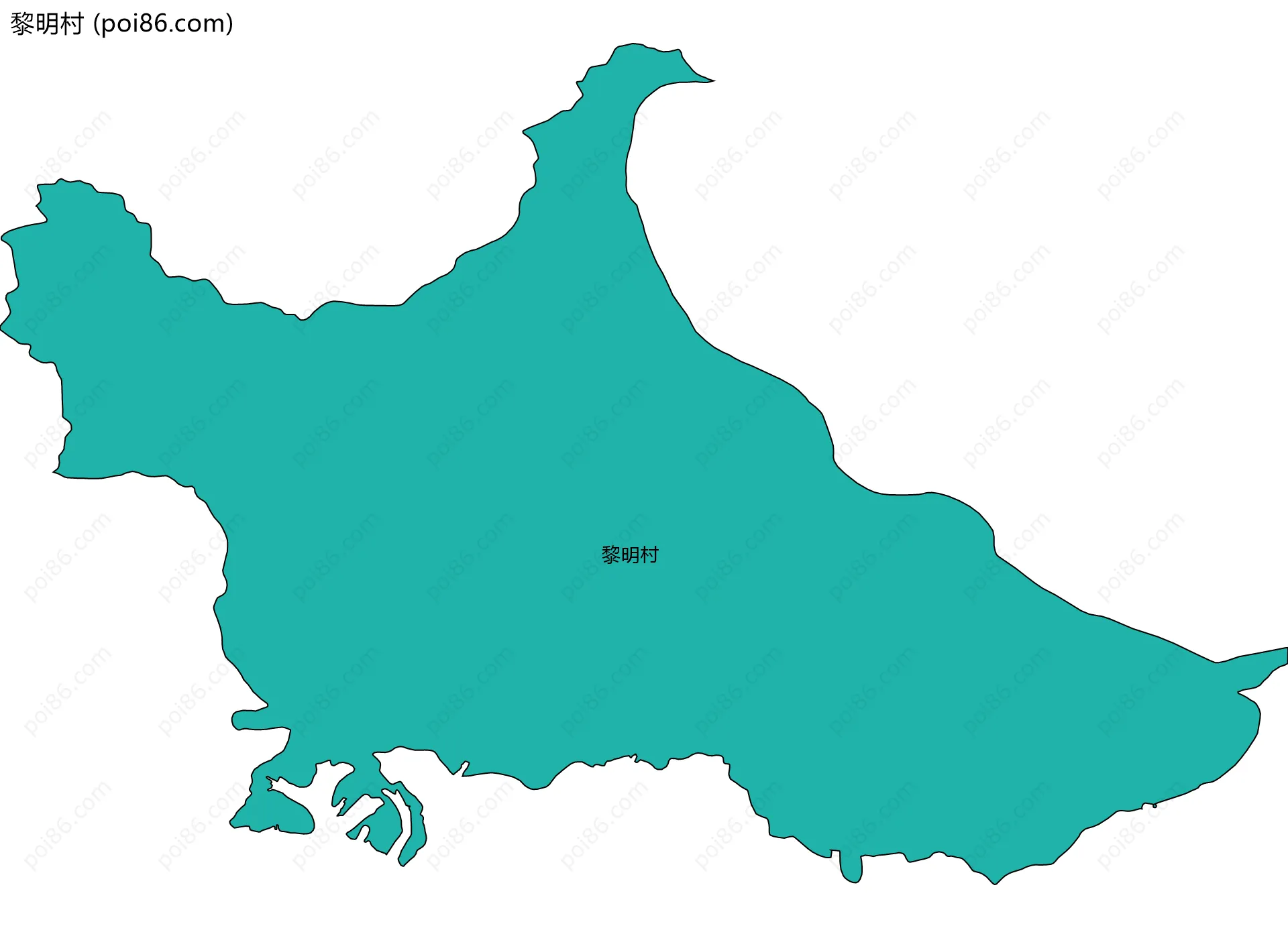 黎明村边界地图