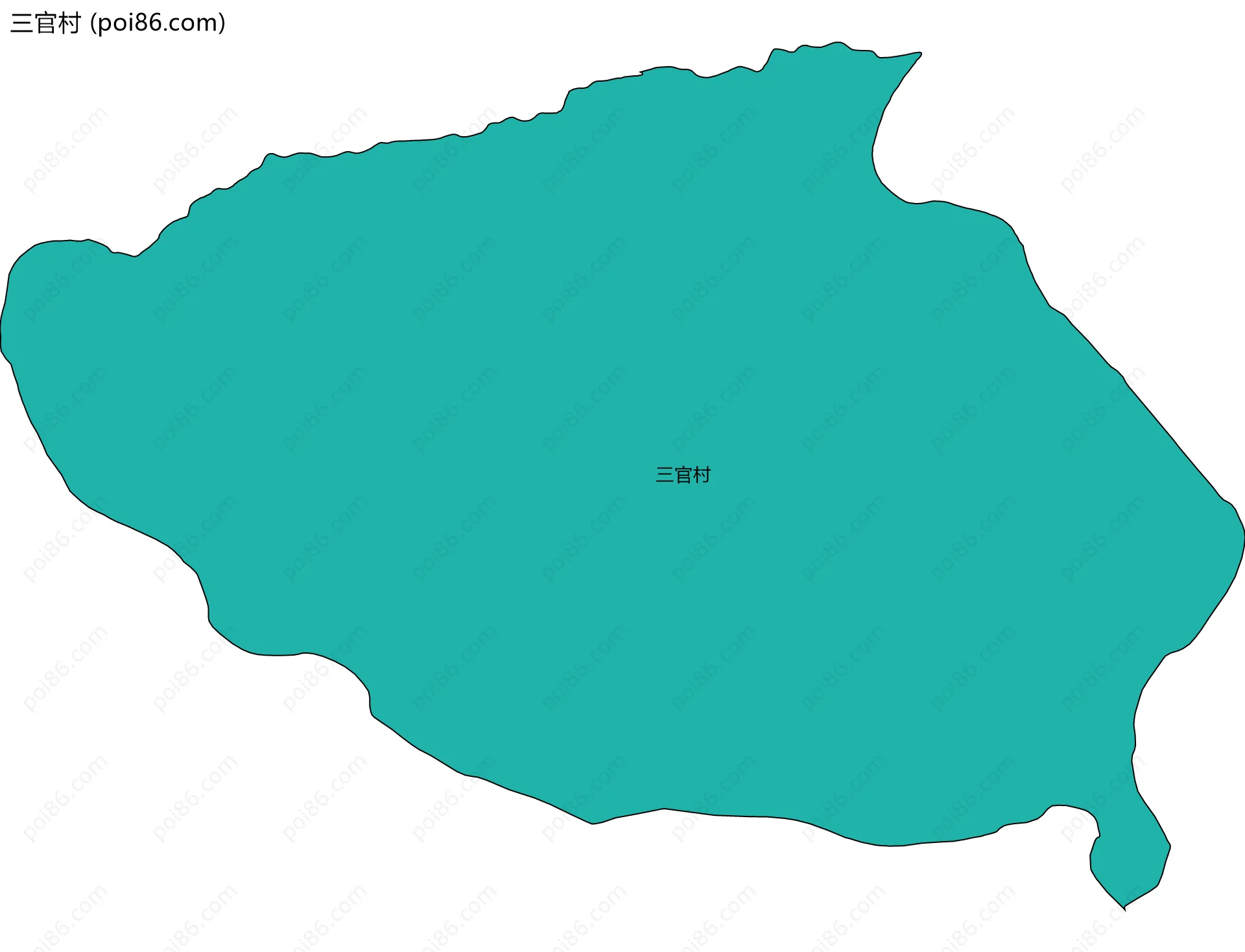三官村边界地图