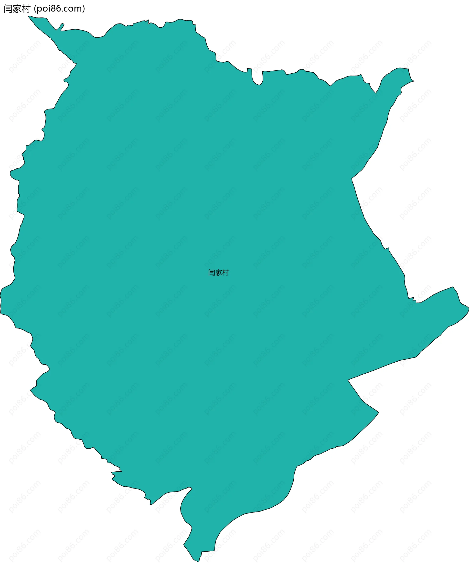 闫家村边界地图