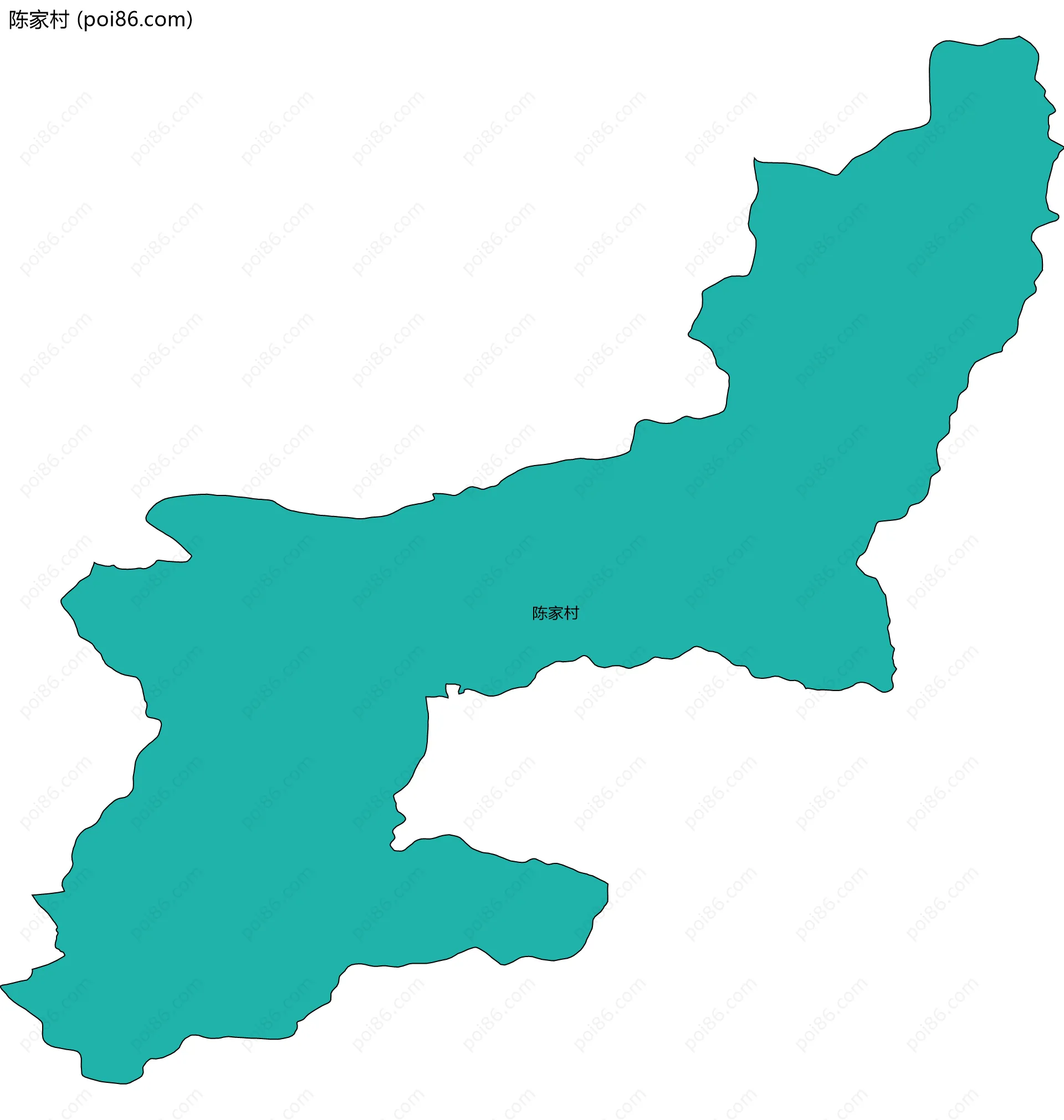 陈家村边界地图