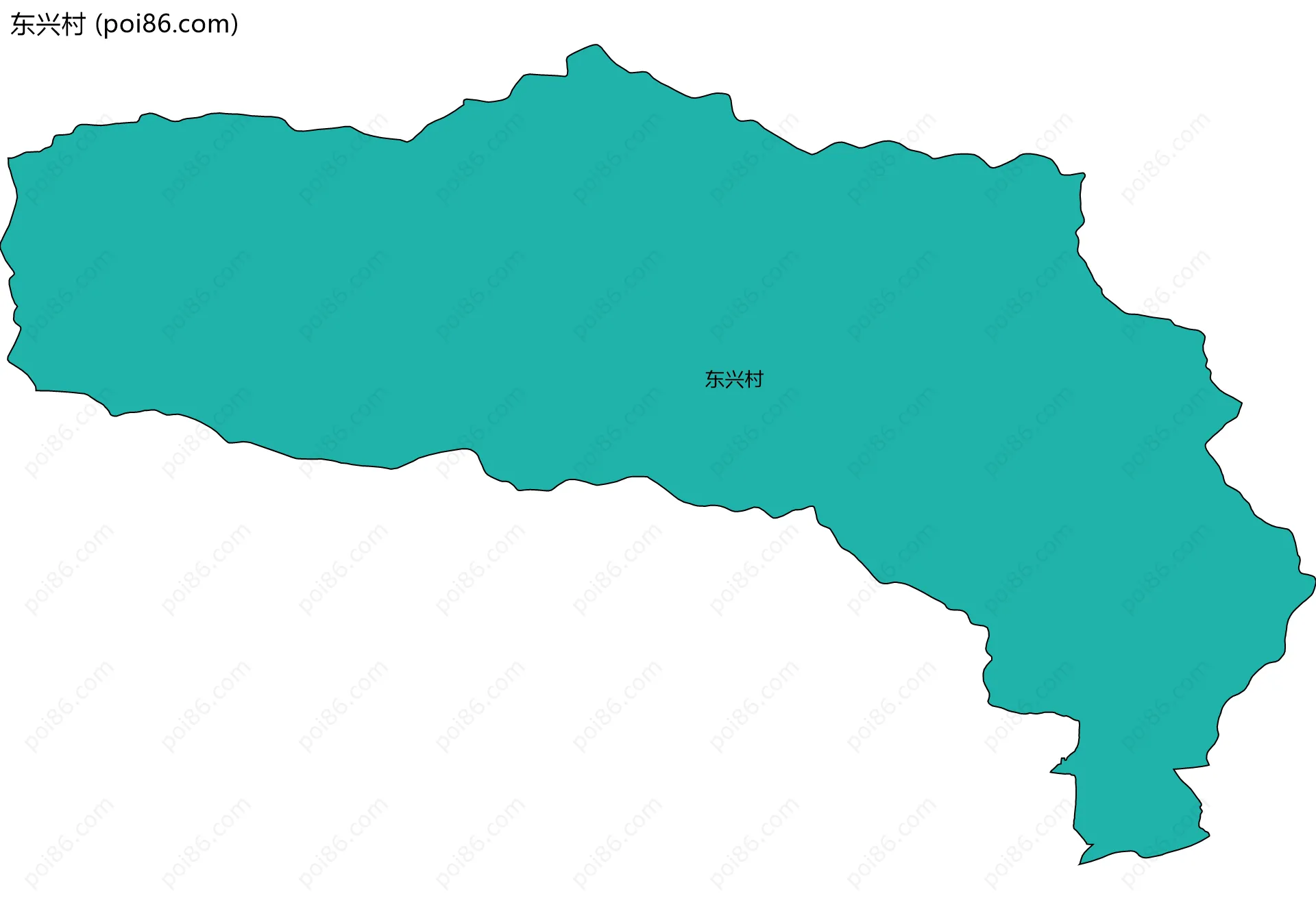 东兴村边界地图