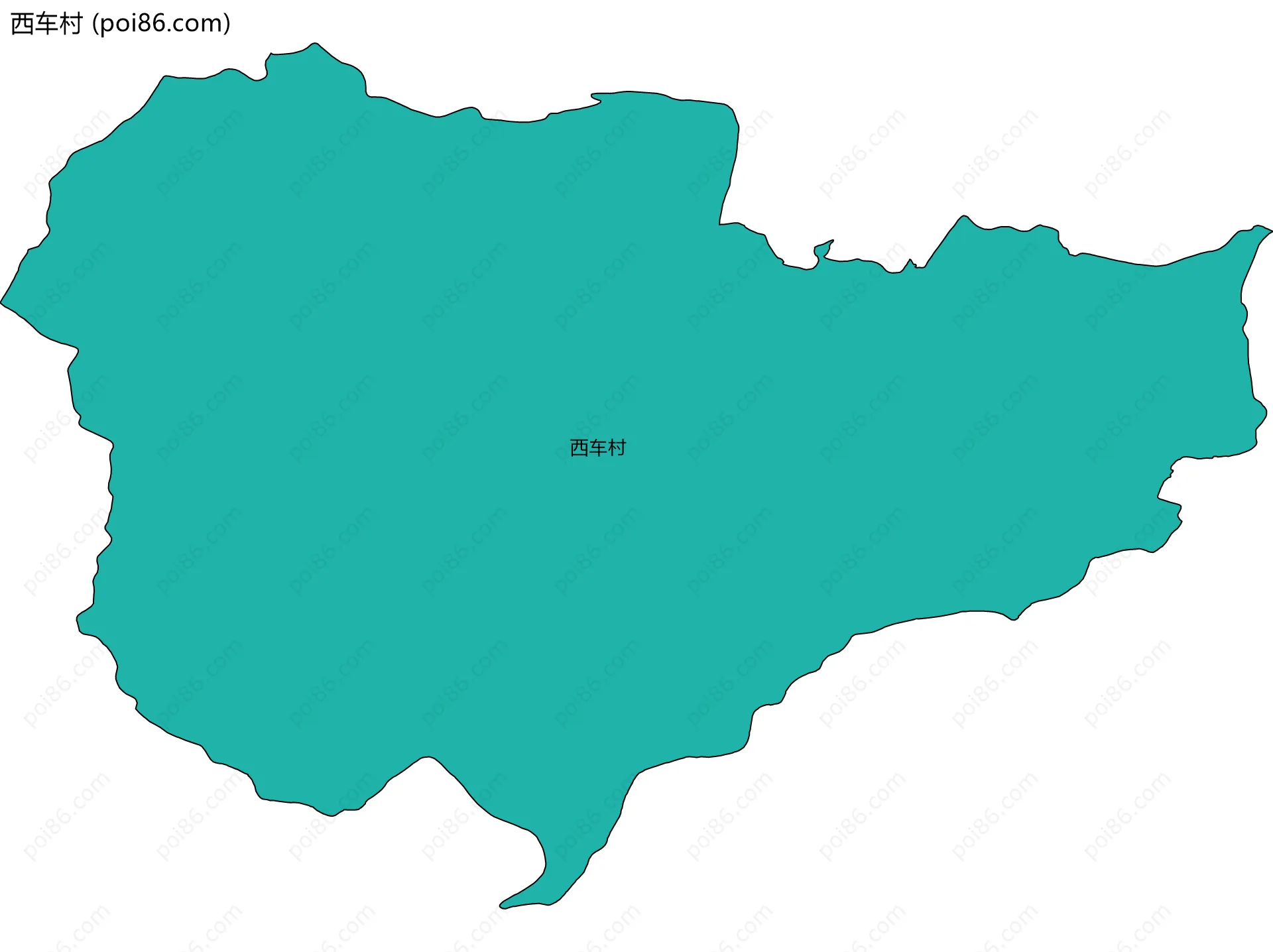 西车村边界地图