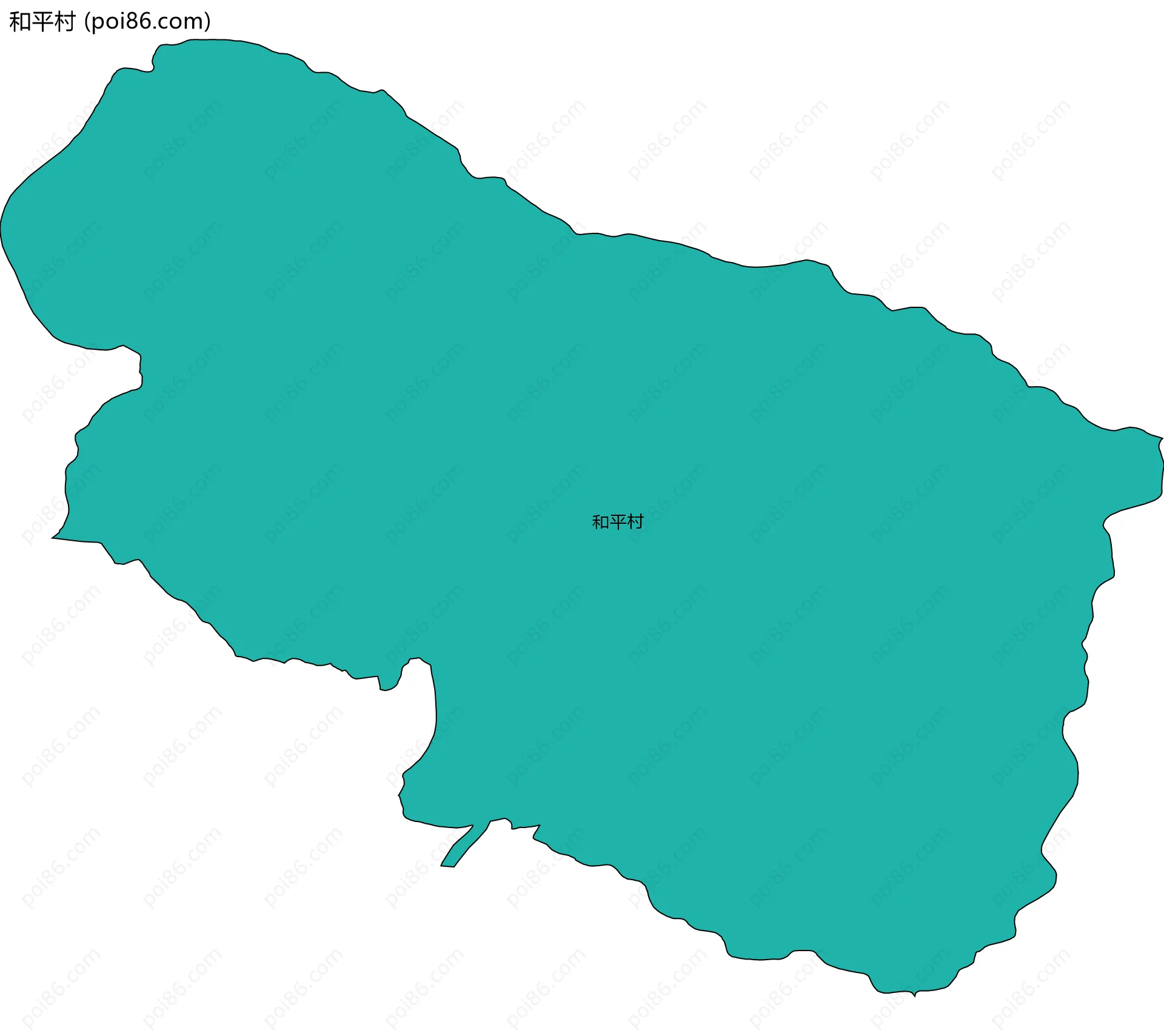 和平村边界地图