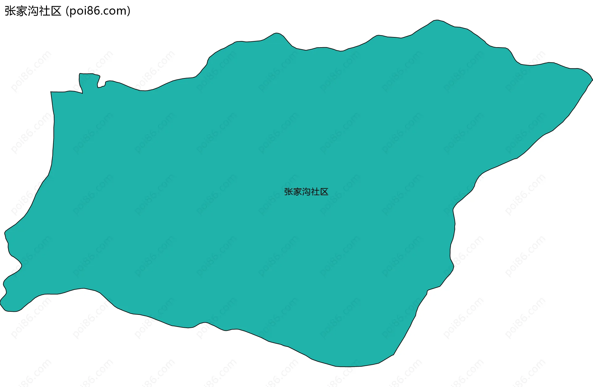 张家沟社区边界地图