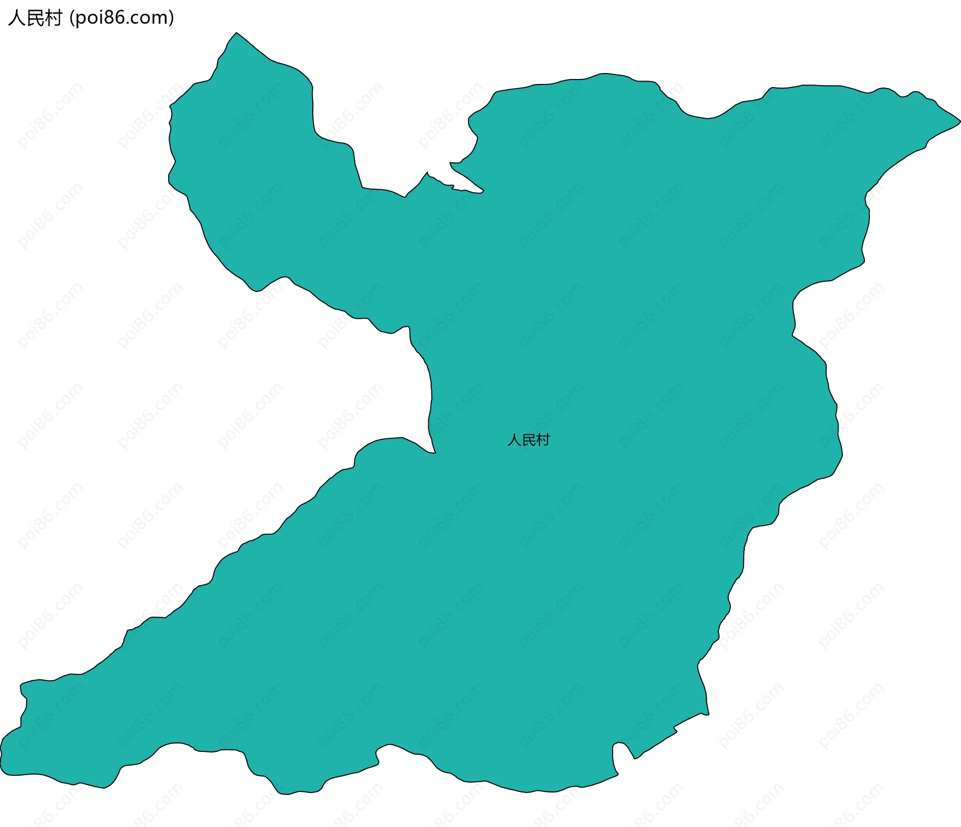 人民村边界地图
